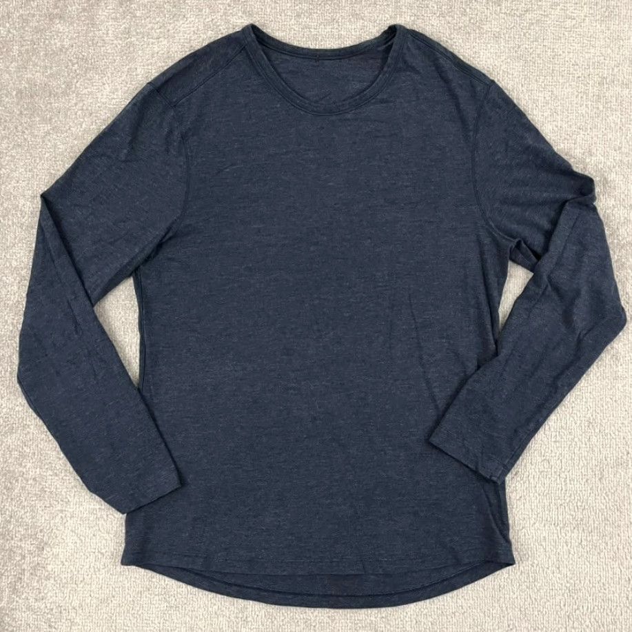Lululemon Lululemon Shirt Mens Small Blue Active Fitness Workout Gym Training Long Sleeve Size US S / EU 44-46 / 1 - 3 Thumbnail