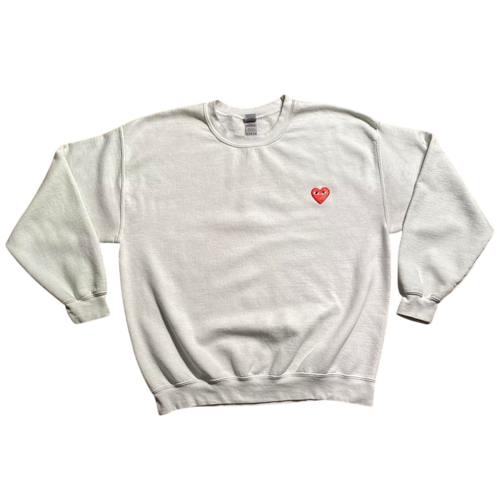Gildan White crewneck with patch Size L / US 10 / IT 46 - 1 Thumbnail