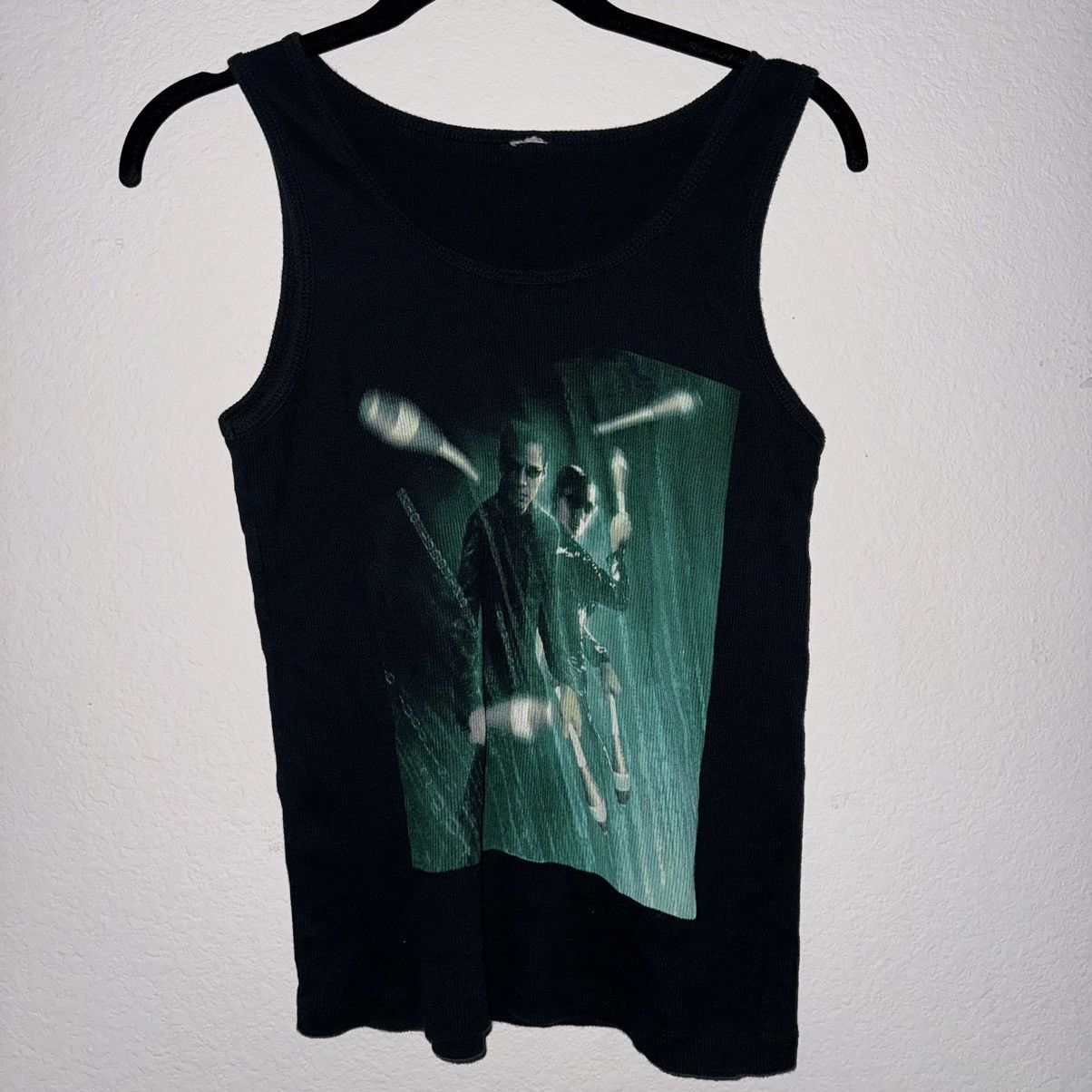 Other × Vintage Women’s Black Tank Screen Printed Matrix Size Small Shirt Size S / US 4 / IT 40 - 1 Thumbnail