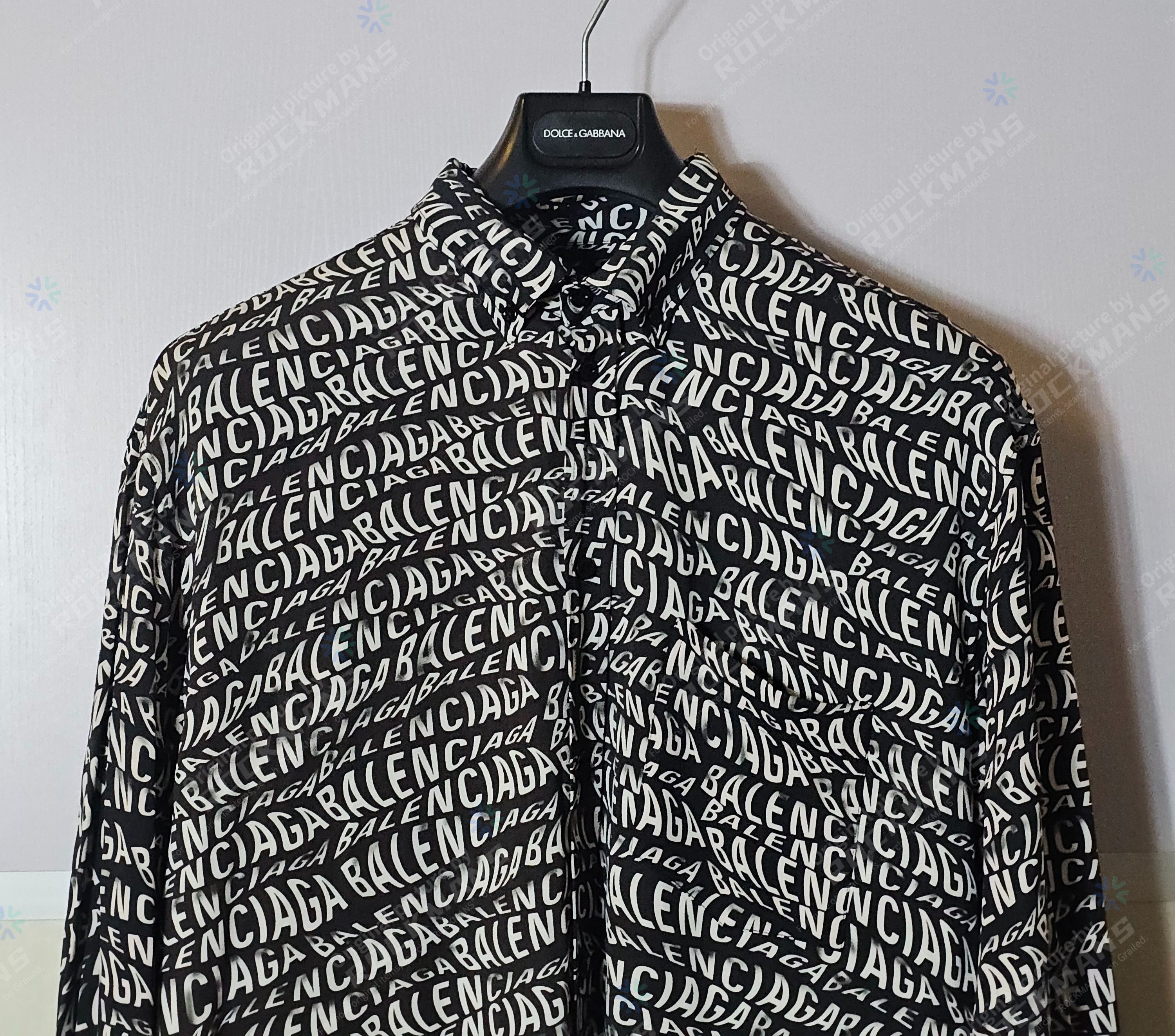 Balenciaga Balenciaga Unisex Oversize Full Printed Logo Shirt Size 38 Size US L / EU 52-54 / 3 - 2 Thumbnail