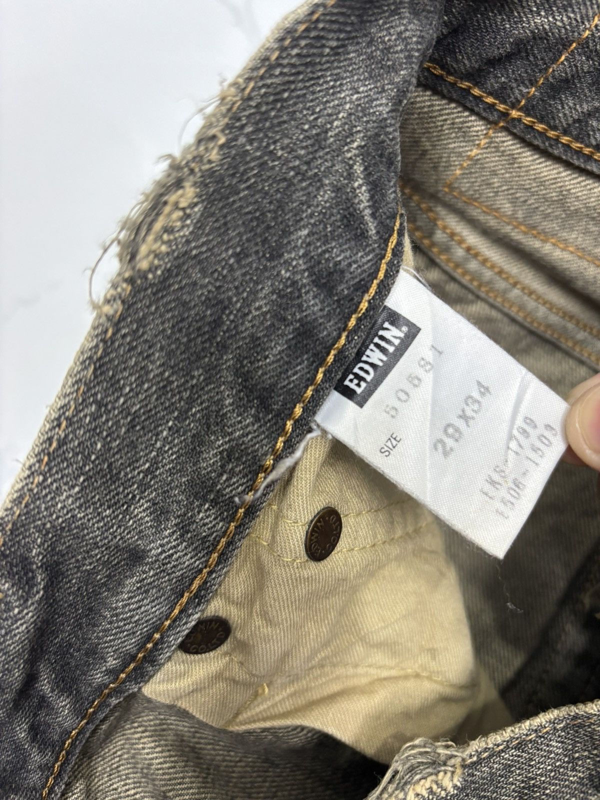 14th Addiction Flare Jeans Edwin 505s Selvedge Mud Wash Flare Denim Jeans Size US 29 - 20 Thumbnail