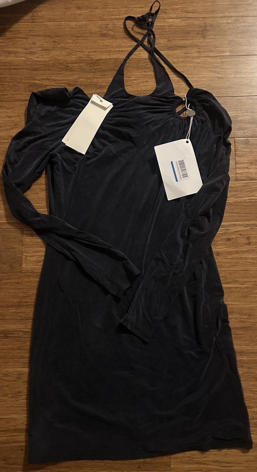 Dion Lee DION LEE Cutout cupro-blend mini dress Navy UK 8 Size S / US 4 / IT 40 - 5 Thumbnail