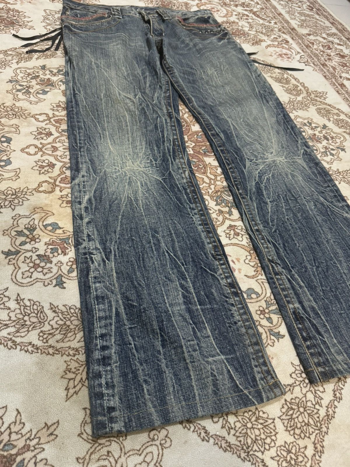 Japanese Brand × Vintage × semanticdesign Vintage Semantic Design Japan Flare Jeans Size US 33 - 2 Thumbnail