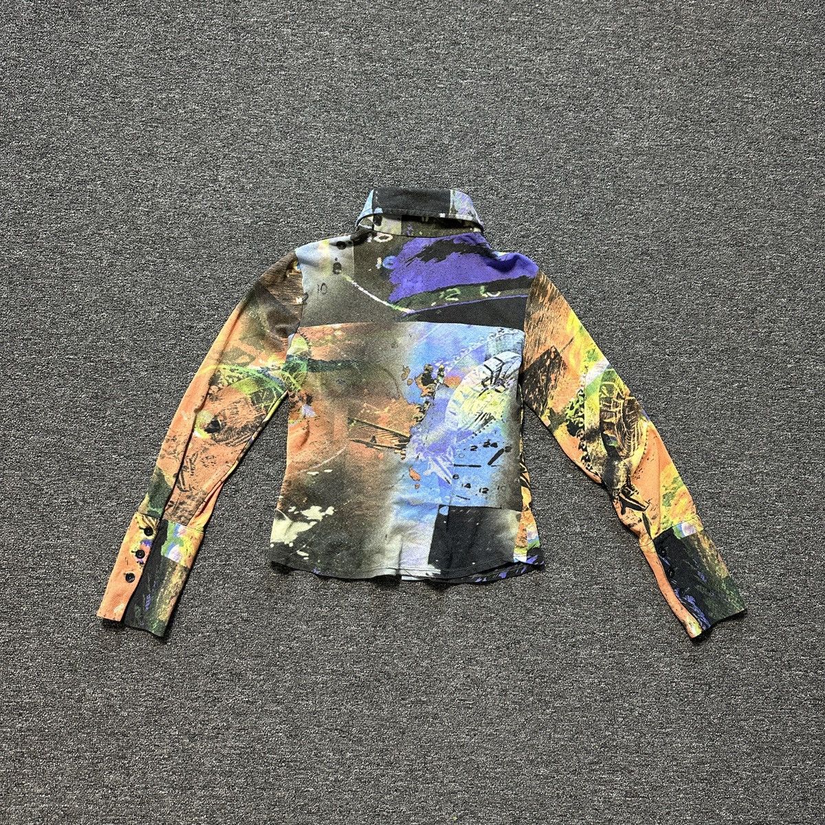 Japanese Brand × Vintage Vintage Mesh Printed Shirt like Jean Paul Gaultier Style Size M / US 6-8 / IT 42-44 - 2 Thumbnail