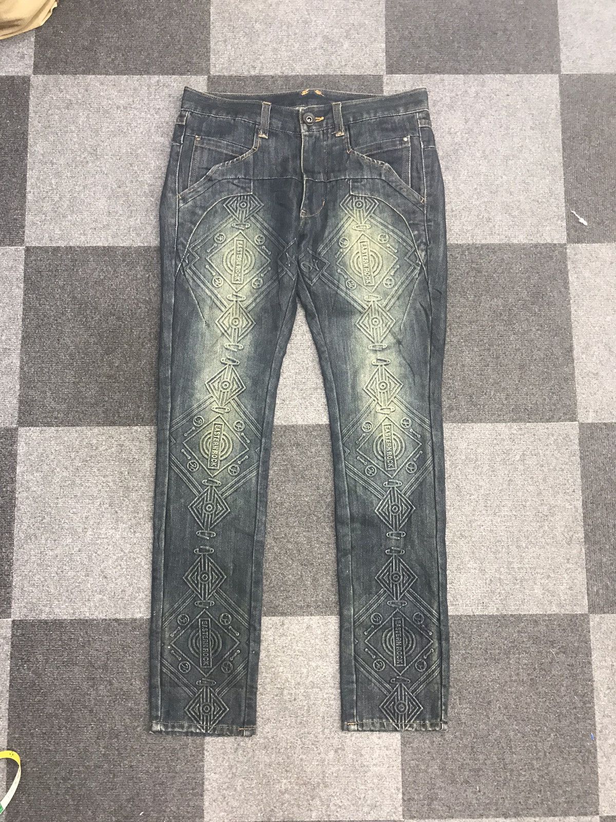 PPFM Archival Design Engraved Easter Rock PPFM Skinny Jeans F462 Size US 32 / EU 48 - 5 Thumbnail