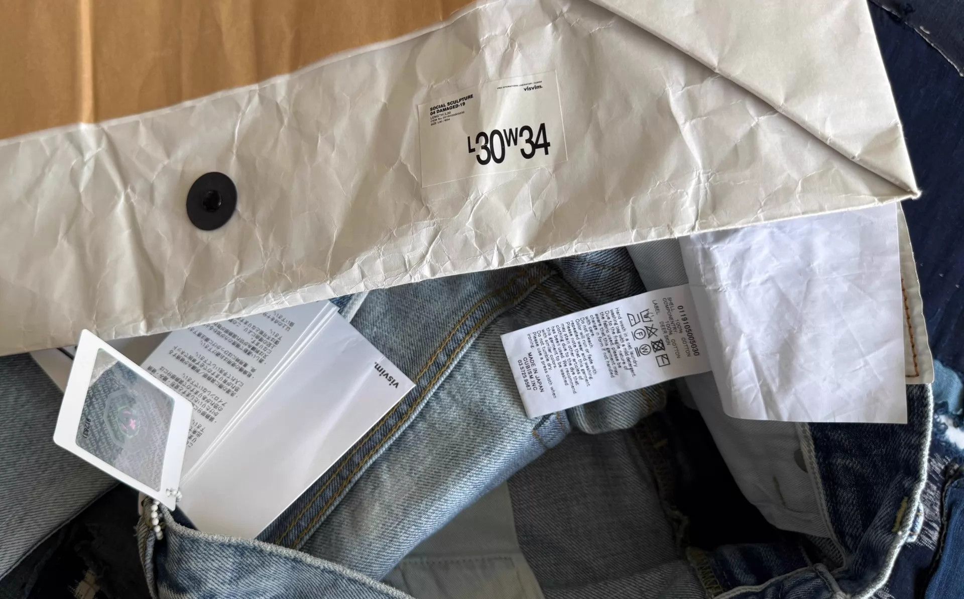 Visvim VISVIM 19SS SOCIAL SCULPTURE 04 Damaged Wash Jeans W34L30 Size US 30 / EU 46 - 9 Thumbnail