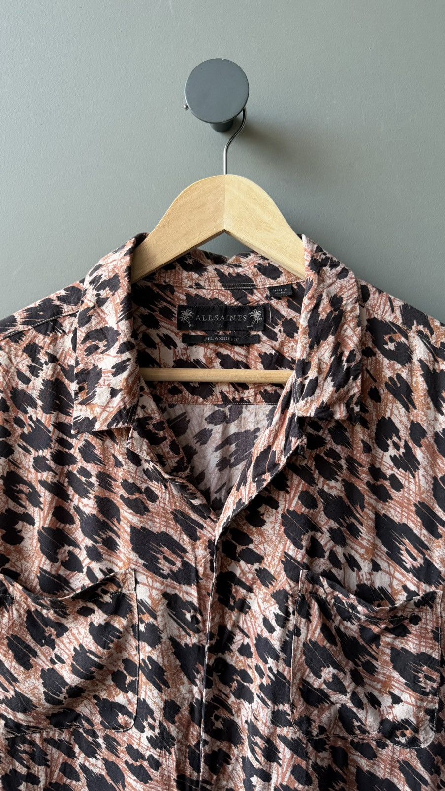 Allsaints Allsaints Monteray SS Leopard Shirt Size L Size US L / EU 52-54 / 3 - 2 Thumbnail