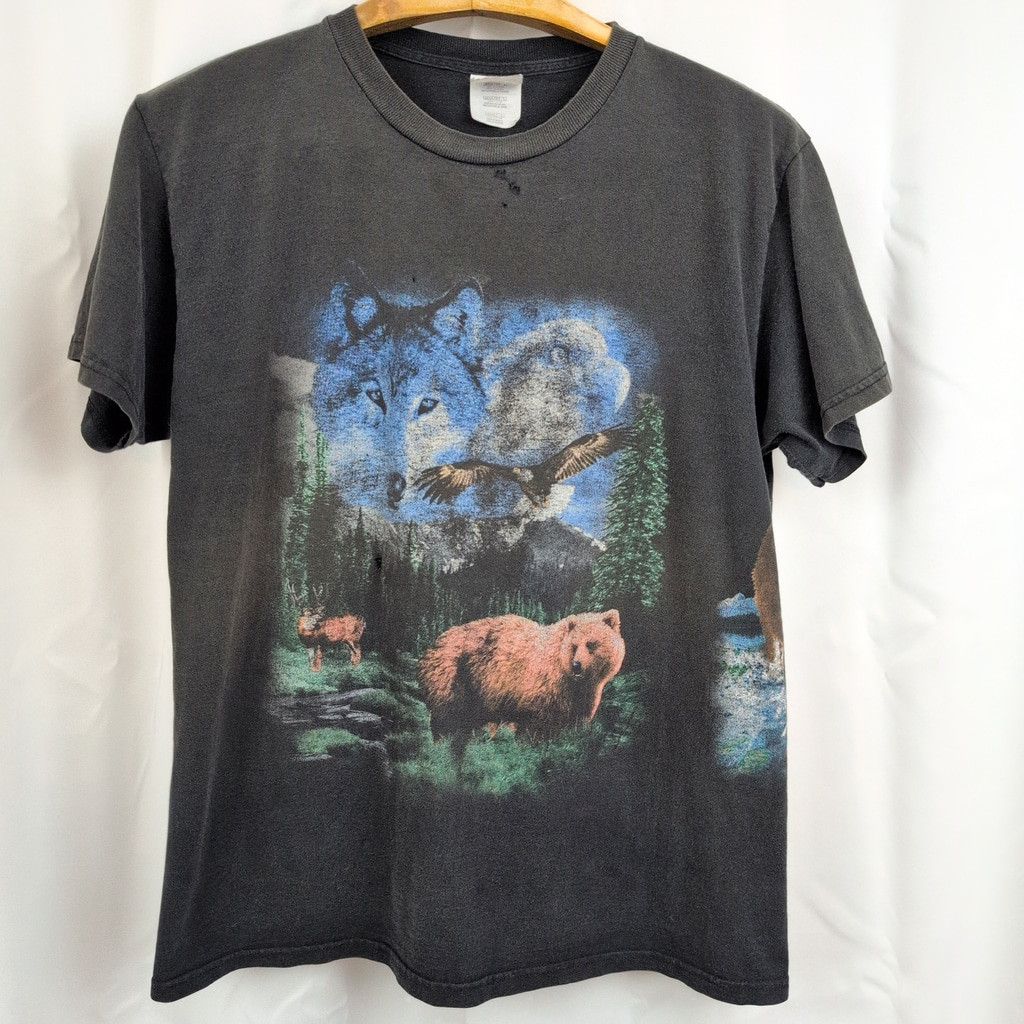 Vintage Vintage Distressed 3 Side Printing Nature T-Shirt Large Size US L / EU 52-54 / 3 - 1 Thumbnail