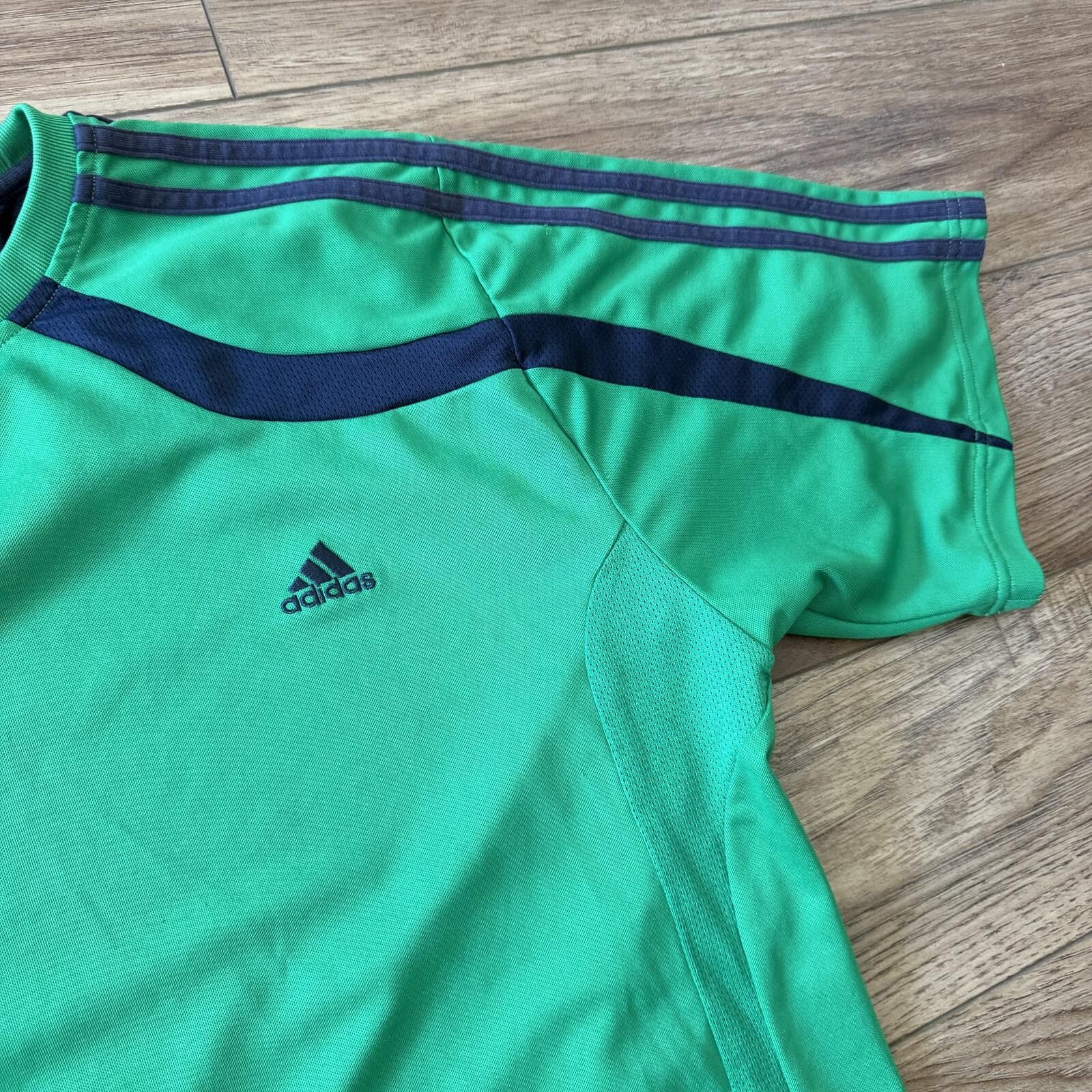 Adidas Vintage Y2K Adidas Clima 365 Cool Green Navy Atheltic Shirt Size US L / EU 52-54 / 3 - 2 Thumbnail