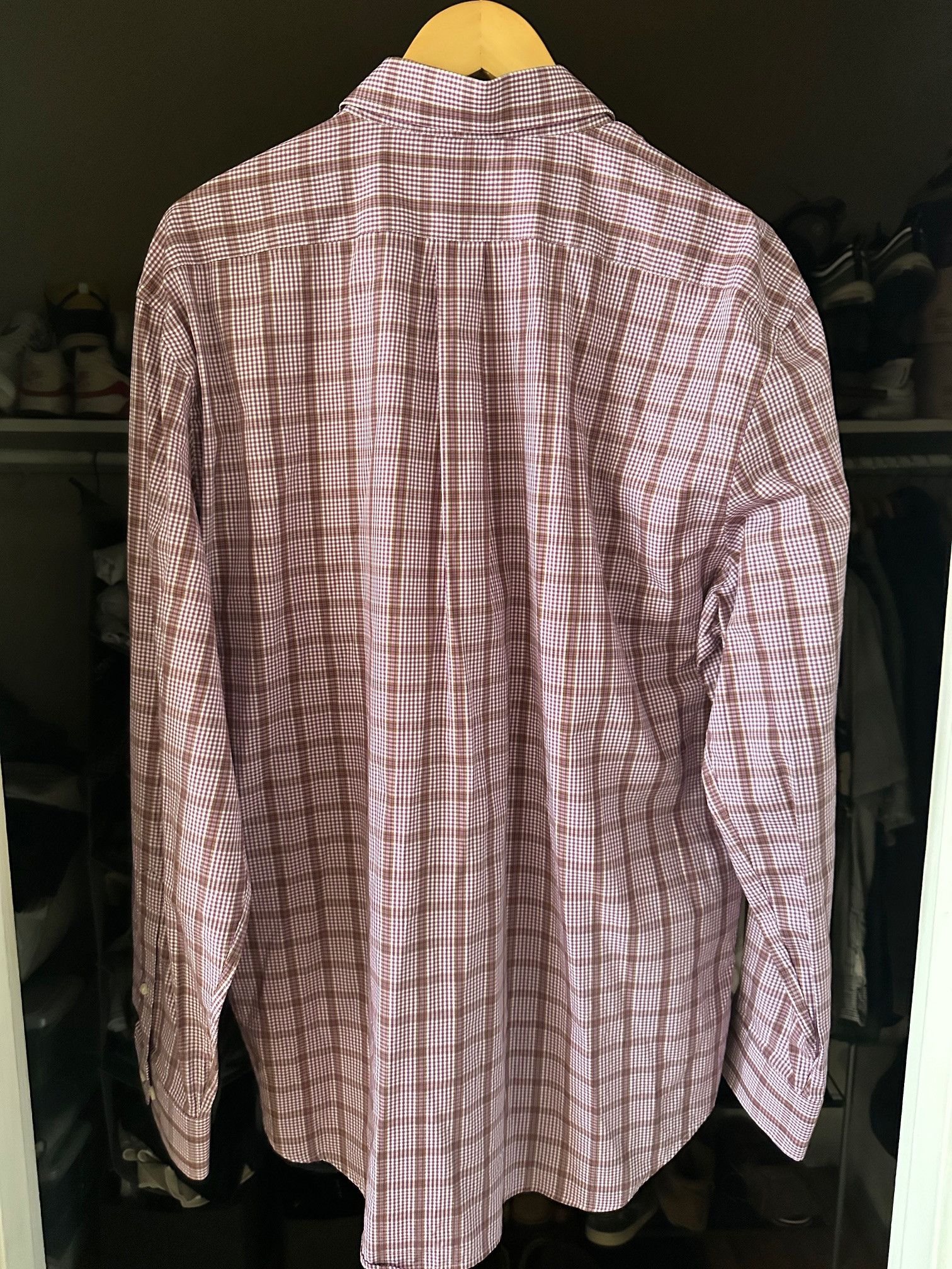 Peter Millar Peter Millar Dress Shirt Men’s XL Red Purple Plaid Cotton Size US XL / EU 56 / 4 - 3 Thumbnail