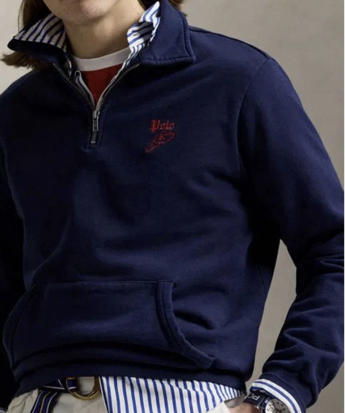 Polo Ralph Lauren Polo Ralph Lauren Loopback Fleece Graphic Quarter-Zip XL Size US XL / EU 56 / 4 - 2 Thumbnail