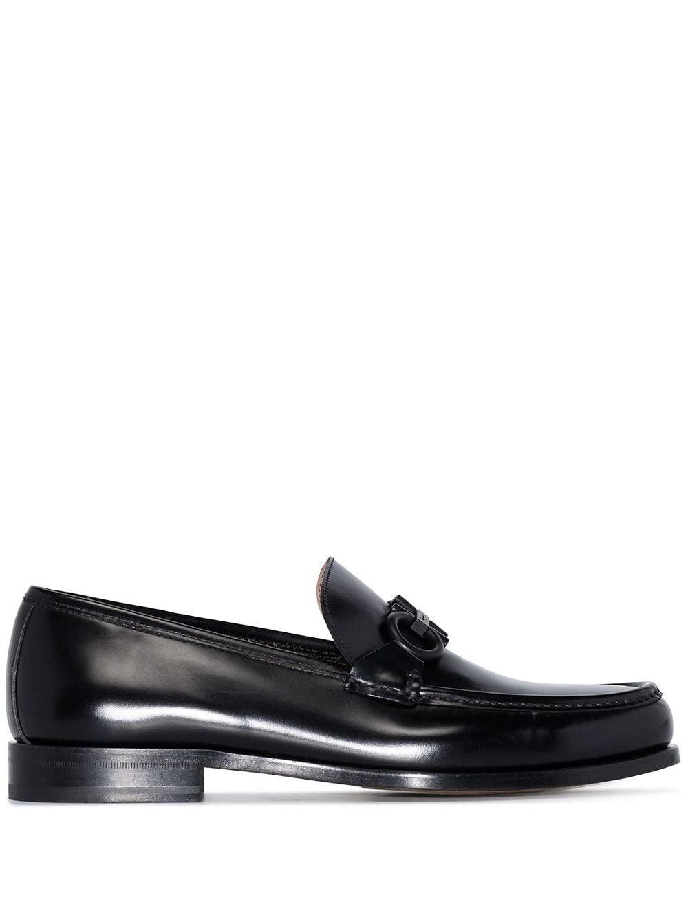 Salvatore Ferragamo o1s1rm0824 Rolo 10 Leather Loafers in Black Size US 7.5 / EU 40-41 - 1 Thumbnail