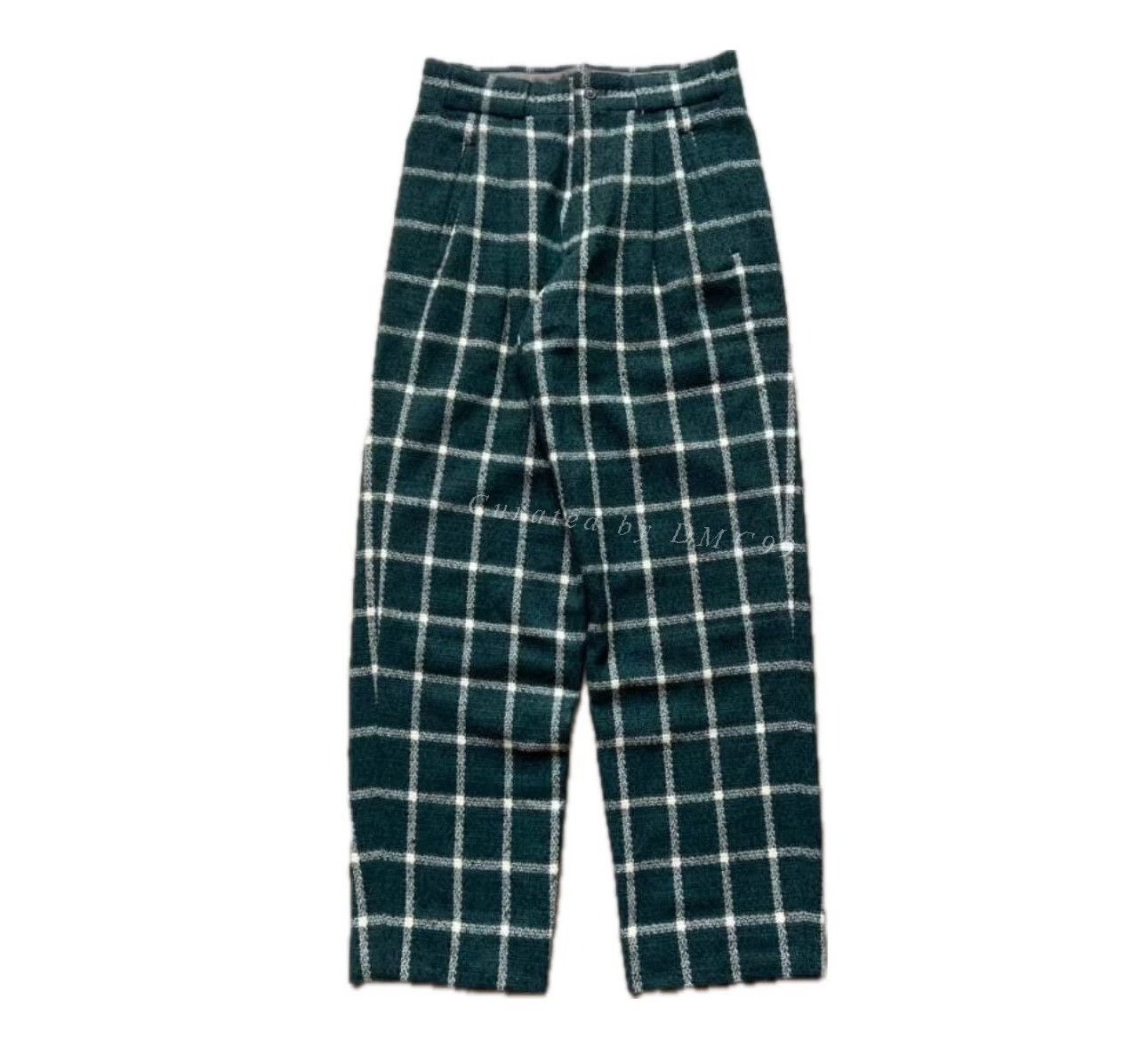 Vintage Vintage 1990s Issey Miyake Green Wool Pants Size US 30 / EU 46 - 1 Thumbnail