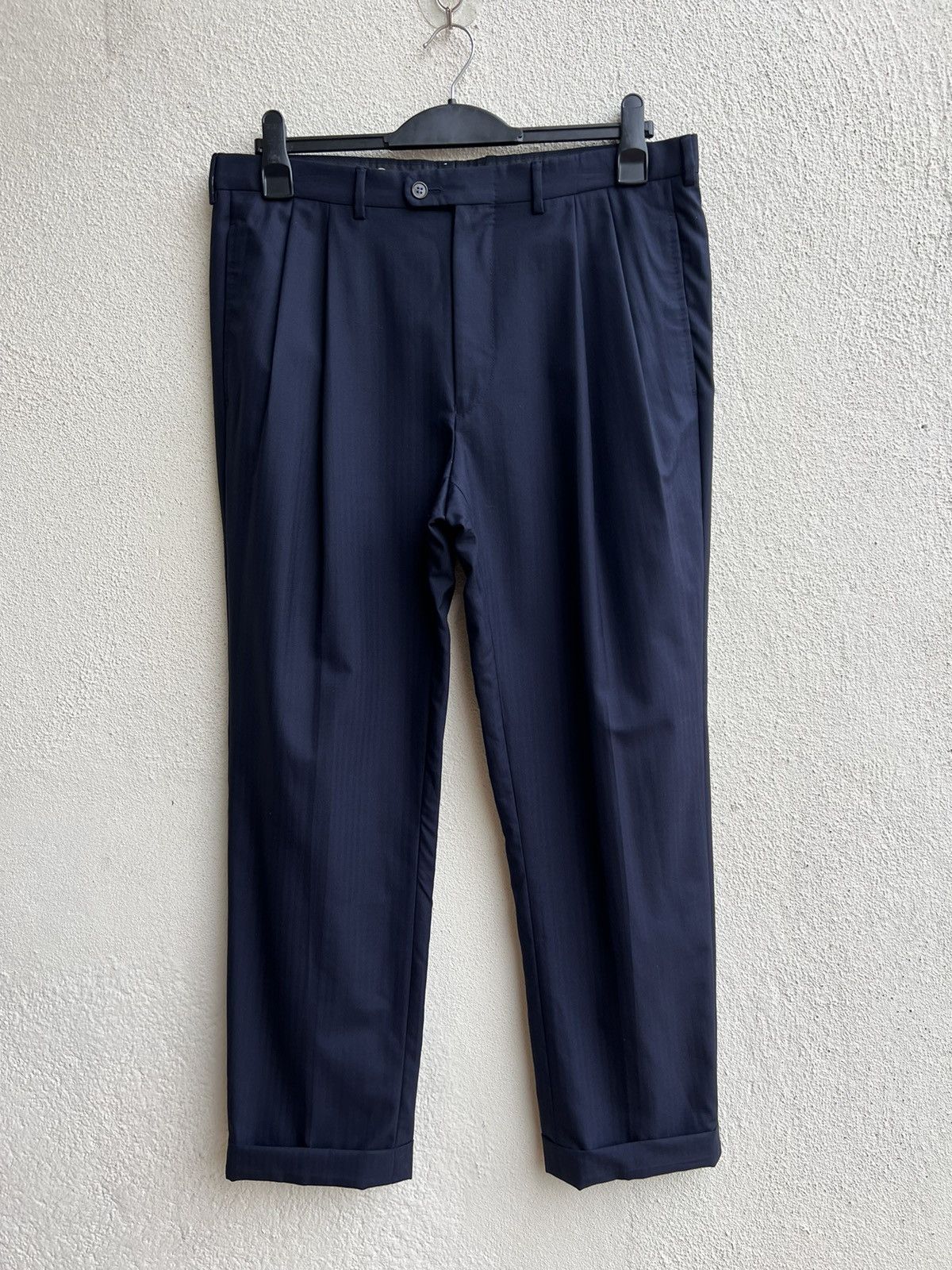 Gucci Vintage 90s Gucci Herringbone Striped Trouser Pant Size US 35 - 18 Thumbnail