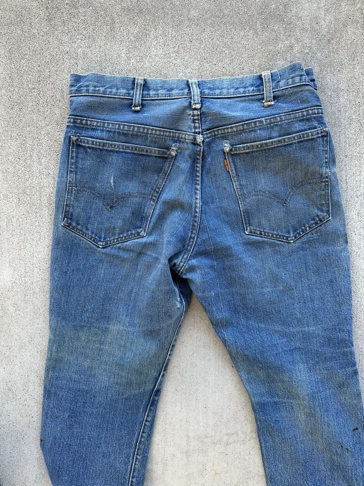 Levi's × Vintage Vintage Levi’s Big E Orange Tab 70s USA Distressed Talon Size US 32 / EU 48 - 11 Thumbnail