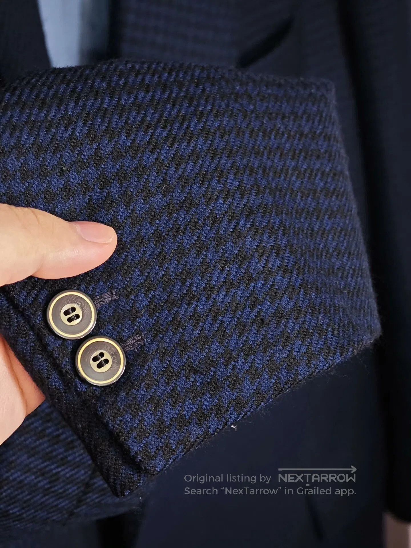 Japanese Brand Custom British Wool Blend Suit Jacket. Size US M / EU 48-50 / 2 - 4 Thumbnail