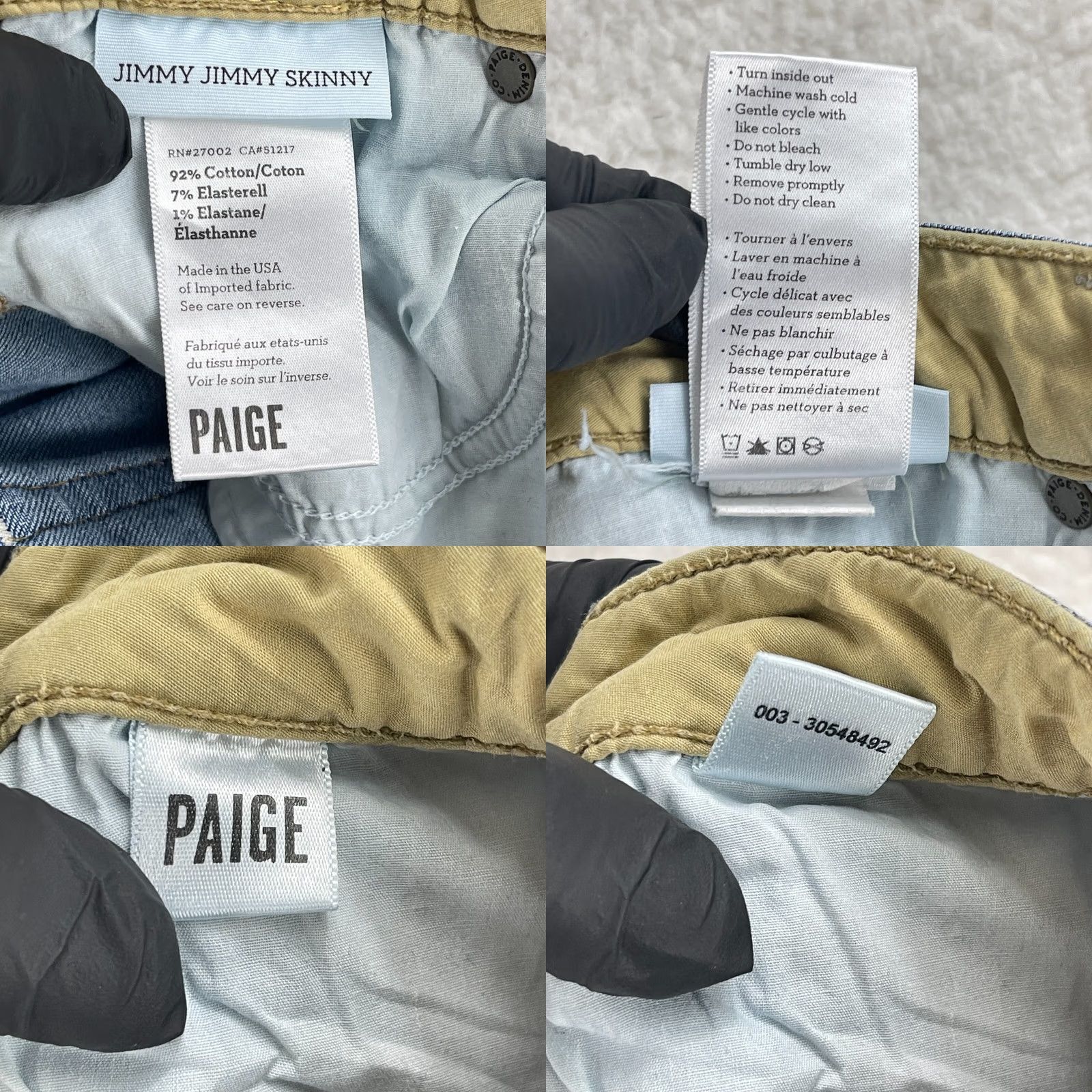 Paige Paige Jimmy Denim Skinny Jeans Womens Size 26 Blue Mid-Rise Stretch Jeans Size 26" / US 2 / IT 38 - 10 Thumbnail