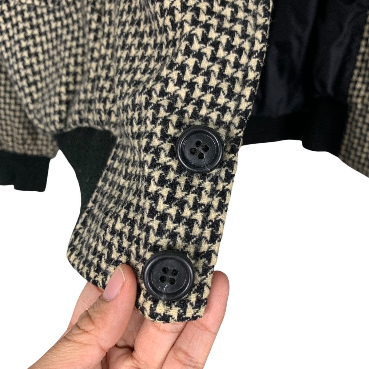 Japanese Brand MEN’S JAC Houndstooth Button Collared Wool Jacket #2078-C91 Size US M / EU 48-50 / 2 - 14 Thumbnail
