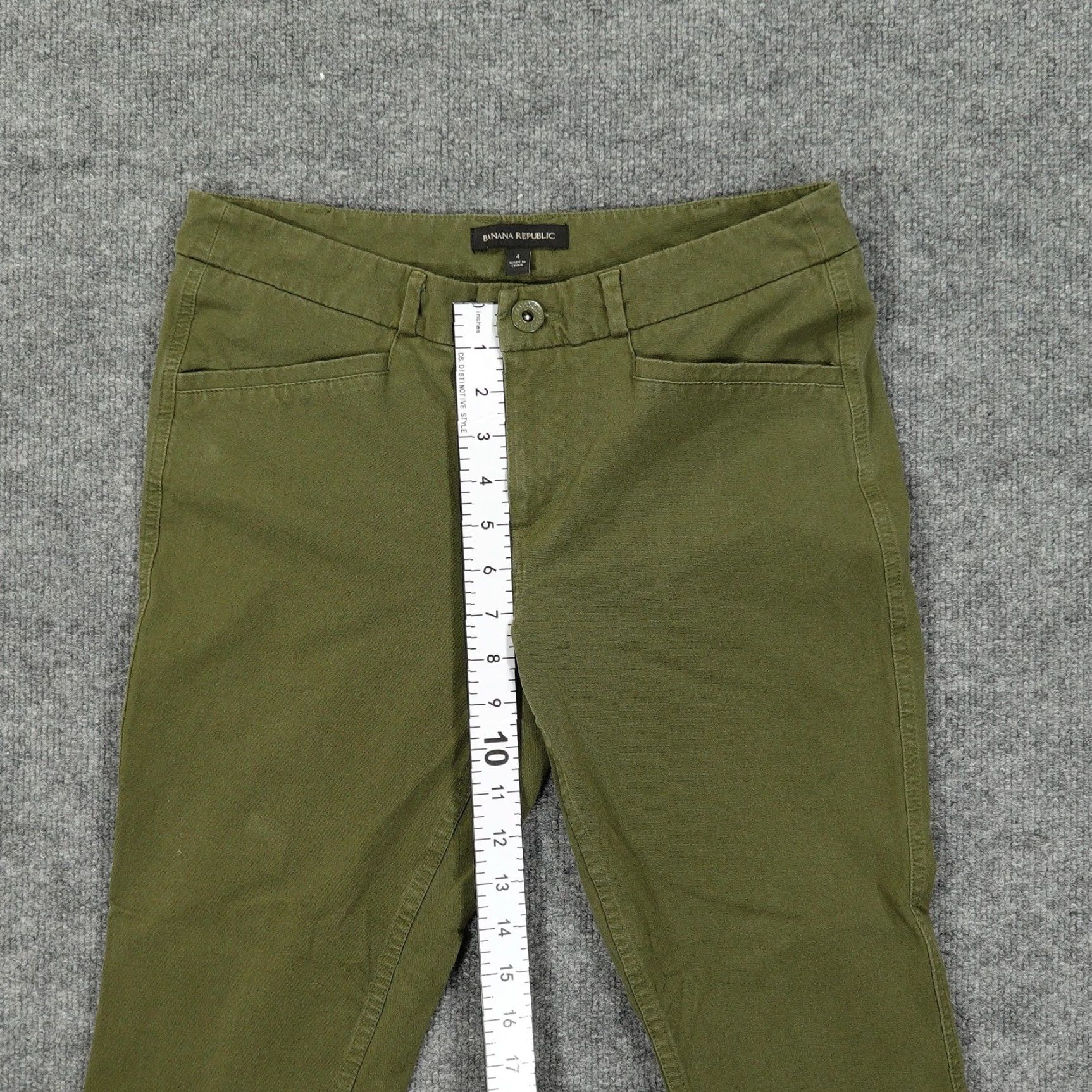 Banana Republic VINTAGE? None. Banana Republic Pants Womens 4 Olive Green Stretch Chino Ankle Cropped Casual Size 27" / US 4 / IT 40 - 4 Thumbnail