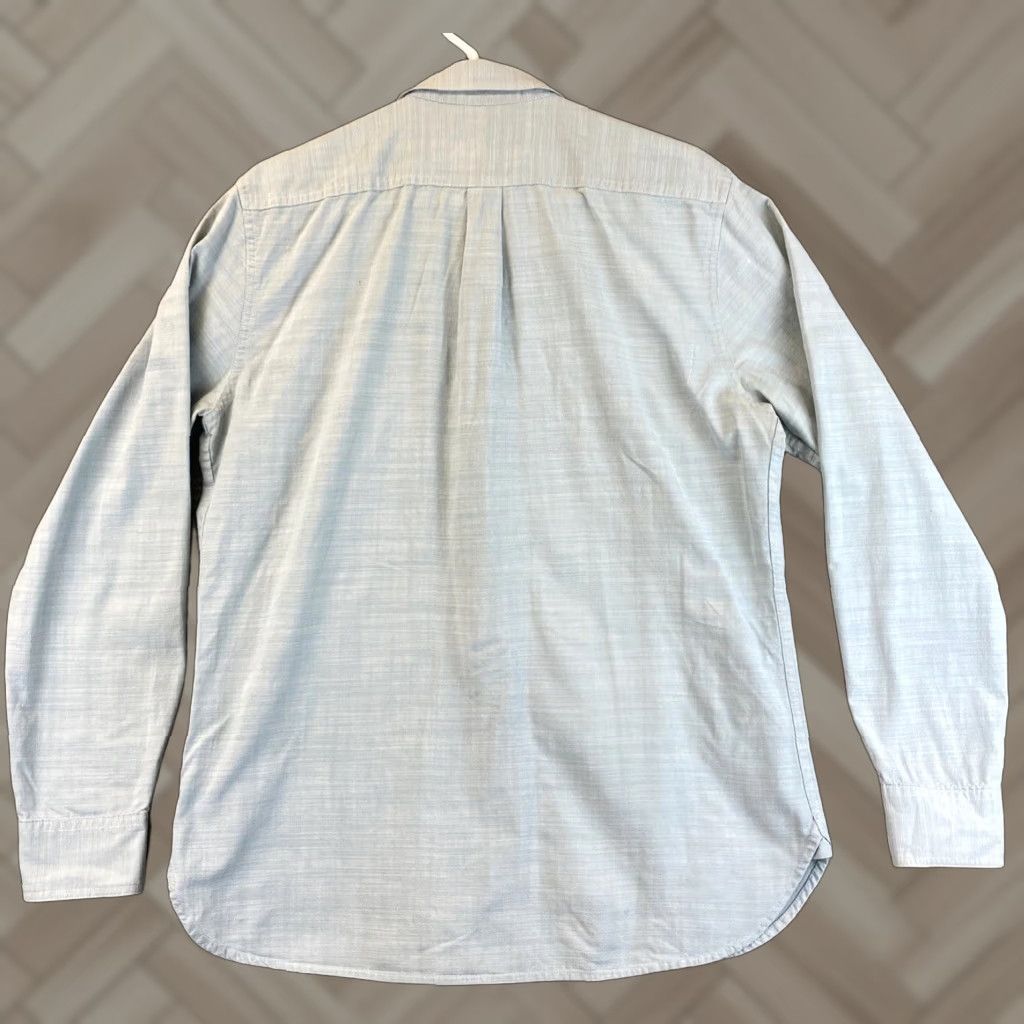 Gap Gap Mens Long Sleeve Button Up Shirt Solid Light Green Size Medium M 70-17 Dress Shirt Button-Down Collared Spread Collar Standard Cuff Size US M / EU 48-50 / 2 - 1 Thumbnail