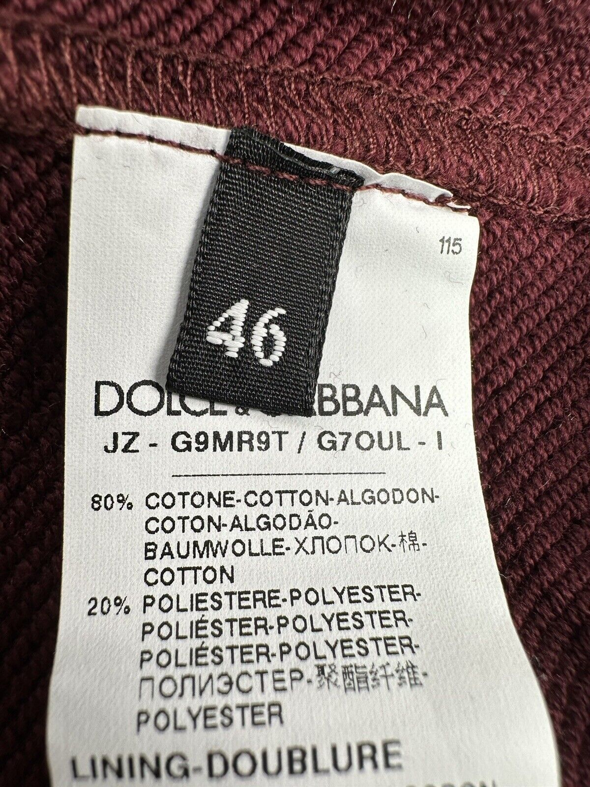 Dolce & Gabbana Size-46/S New Dolce&Gabbana Men's Sweatshirt Size US S / EU 44-46 / 1 - 6 Thumbnail