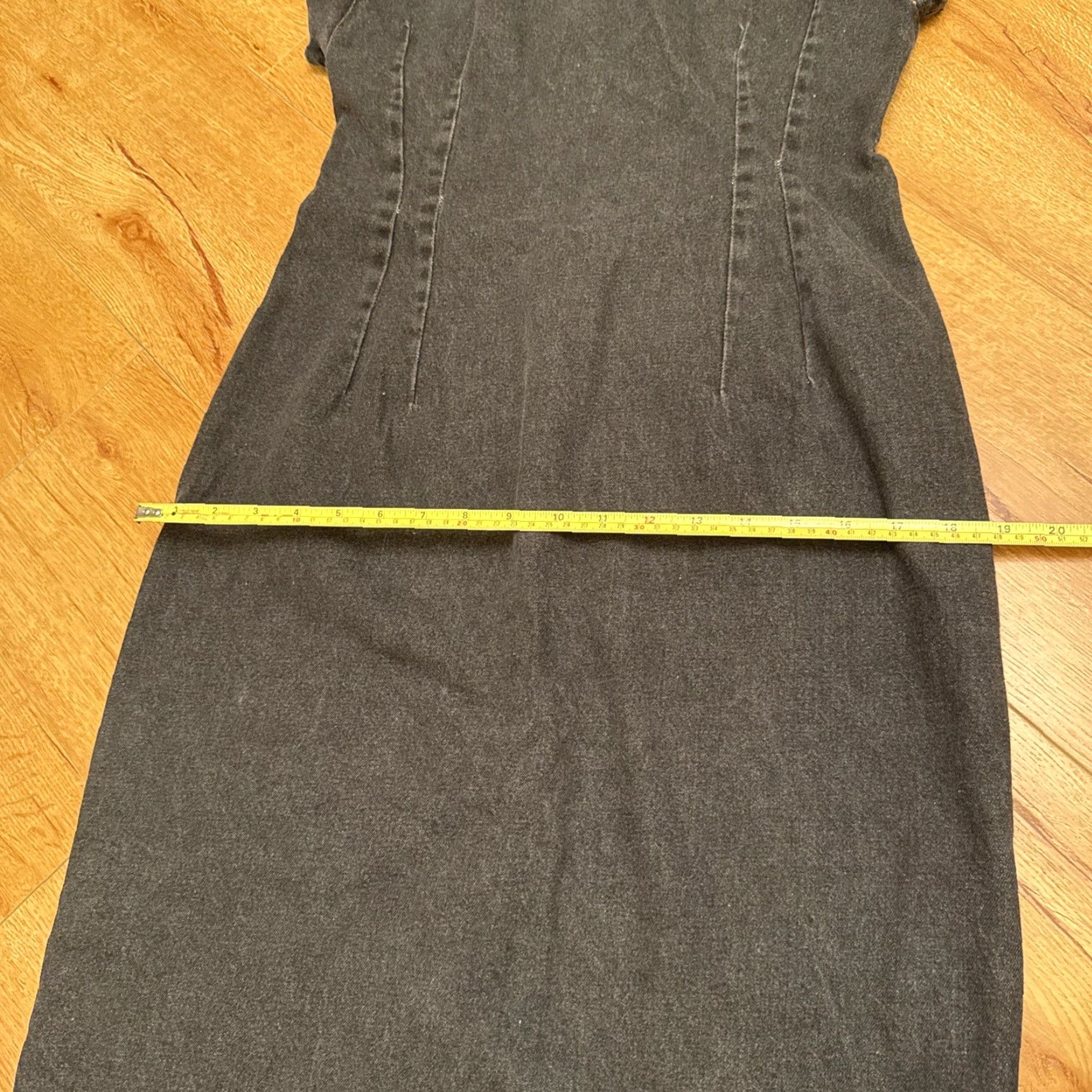 Blair VINTAGE JONI BLAIR 80s Dress Open Back Black Cotton Bohemian High Waisted Size 11 Women Size L / US 10 / IT 46 - 5 Thumbnail