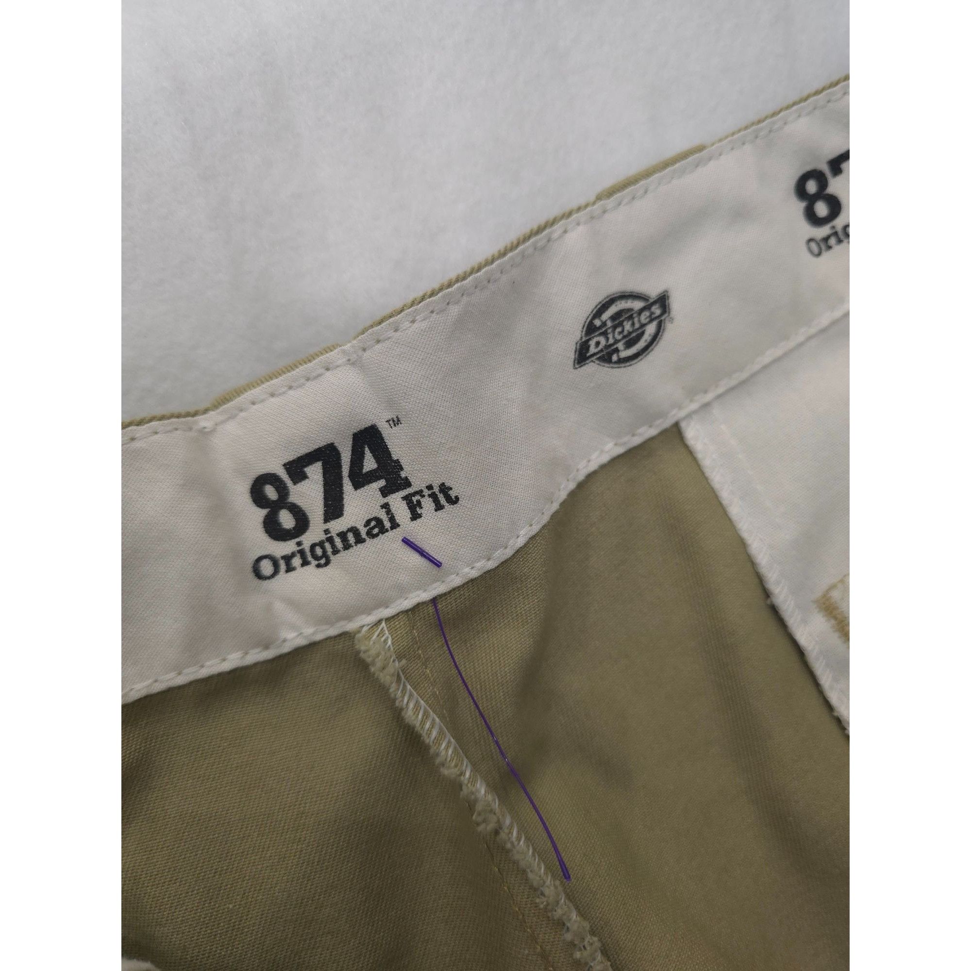 Dickies Dickies Mens 874 Original Fit Work Pants 36x32 Khaki Cotton/ Size US 36 / EU 52 - 2 Thumbnail