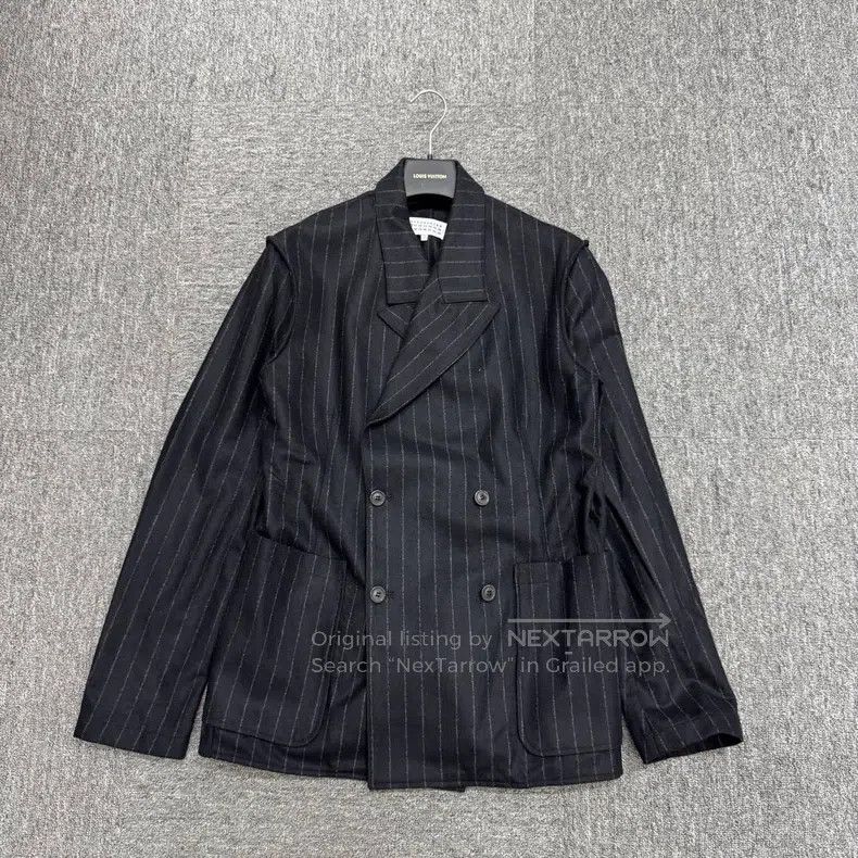 Maison Margiela Maison Margiela Striped woollen suit jacket Size US M / EU 48-50 / 2 - 1 Thumbnail