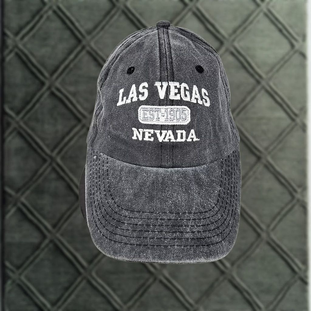 Vintage VINTAGE? No. Las Vegas Nevada Hat Cap Strap Back Embroidered Souvenir Outback America Mens Size ONE SIZE - 1 Thumbnail