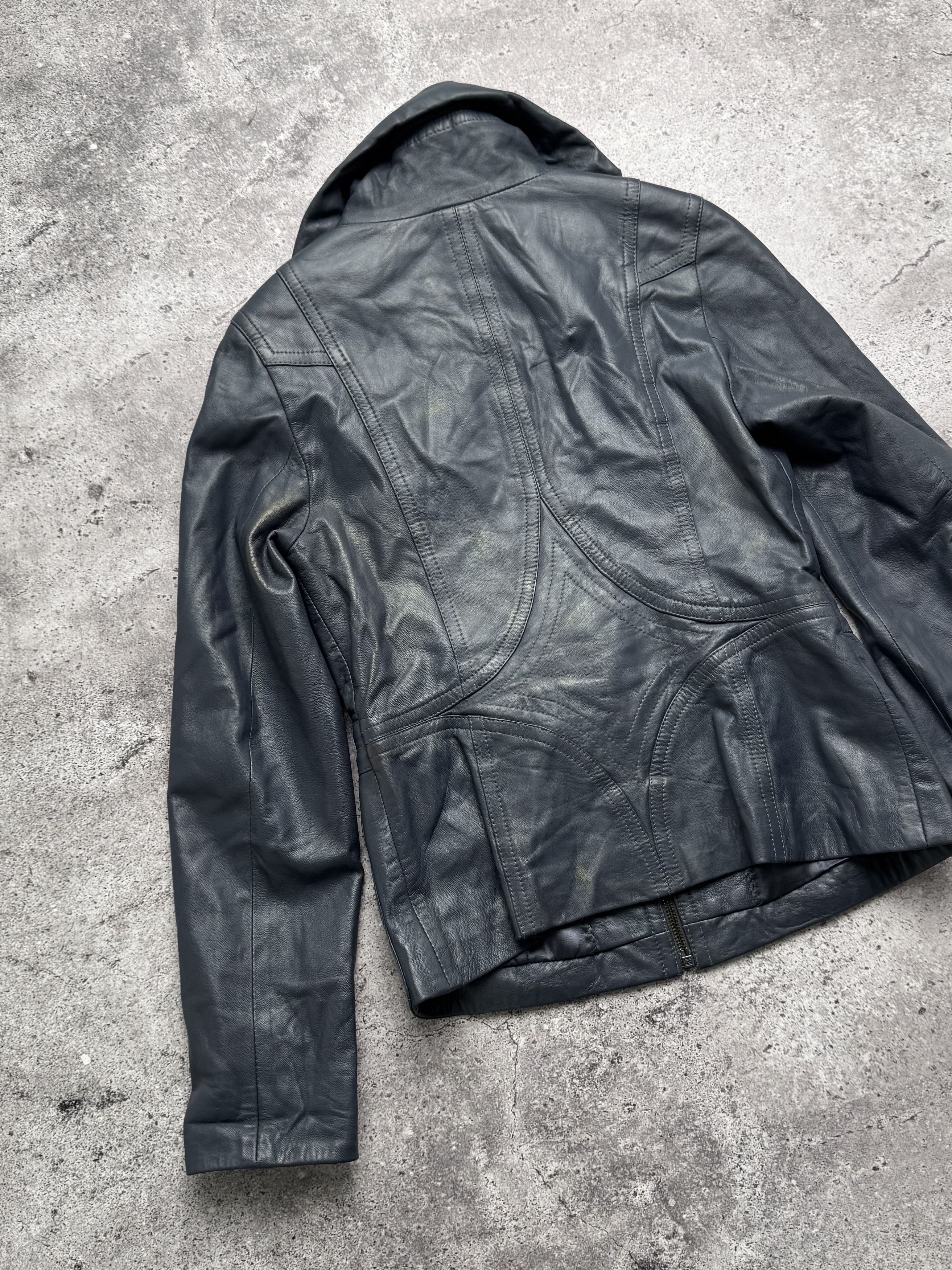 Vintage Vintage Cropped Leather Jacket C2(V485) Size S / US 4 / IT 40 - 9 Thumbnail