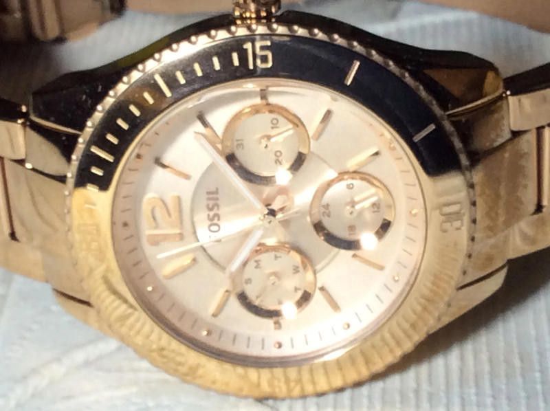 Fossil Men's Rose gold Stainless steel bracelet watch