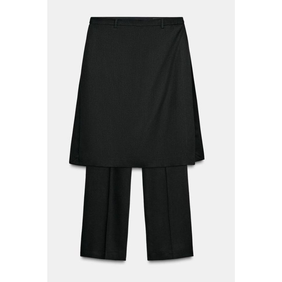 Zara Zara COLLECTION PAREO OVER SKIRT STRAIGHT LEG TROUSERS. S Size 27" / US 4 / IT 40 - 6 Thumbnail