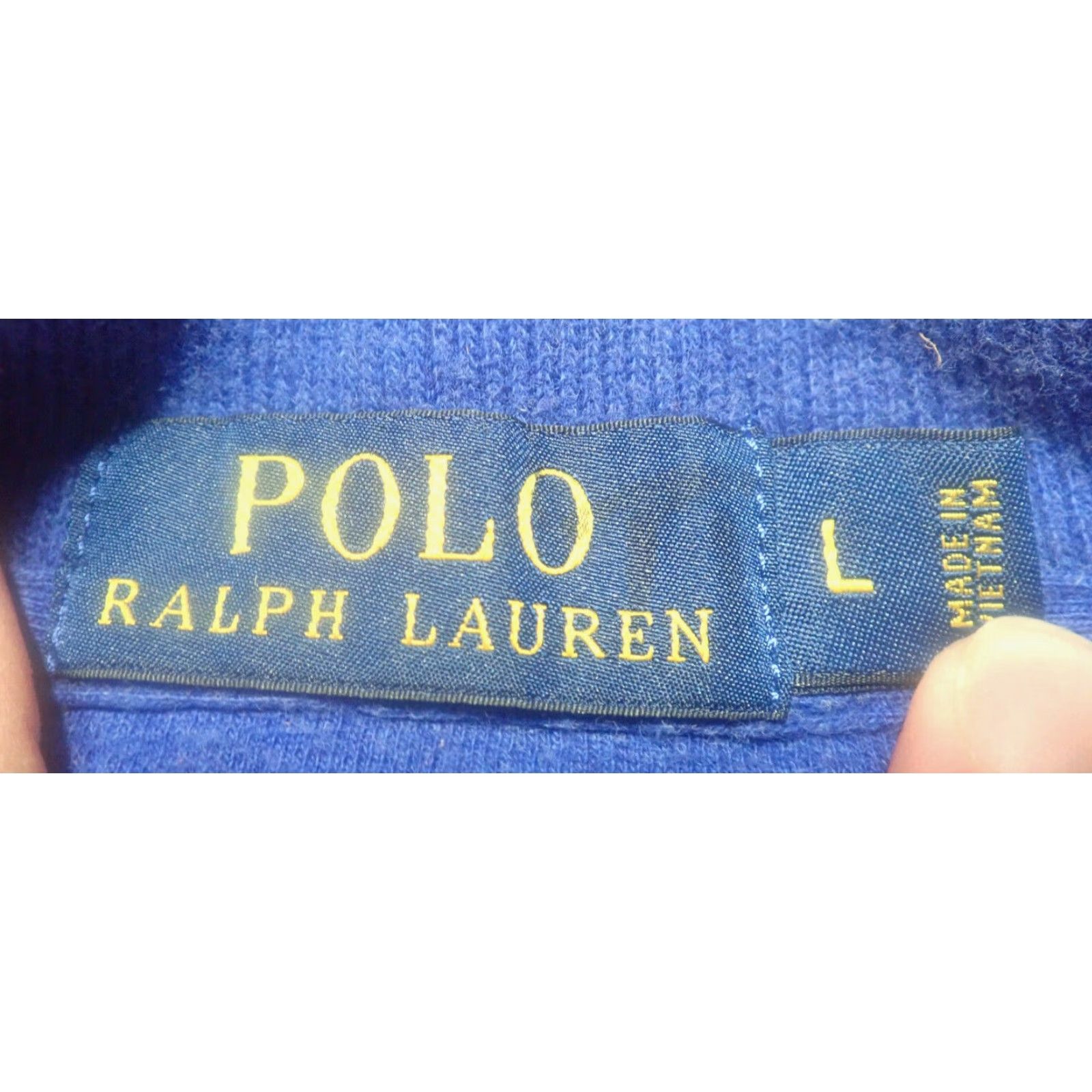 Polo Ralph Lauren Polo Ralph Lauren Polo Mock Neck Blue Pullover Sweatshirt Mens Large Embroidered Logo 1/4 Zip Knit Sweatshirt Size US L / EU 52-54 / 3 - 4 Thumbnail