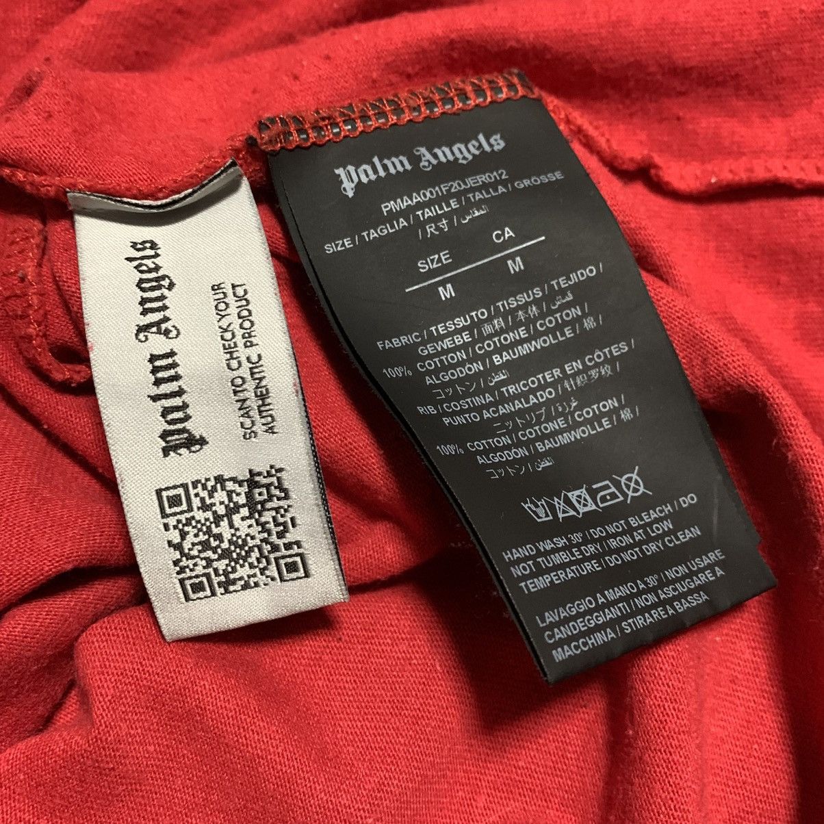Palm Angels Palm Angels Medium Las Vegas Sprayed Red Tee Size US M / EU 48-50 / 2 - 5 Thumbnail