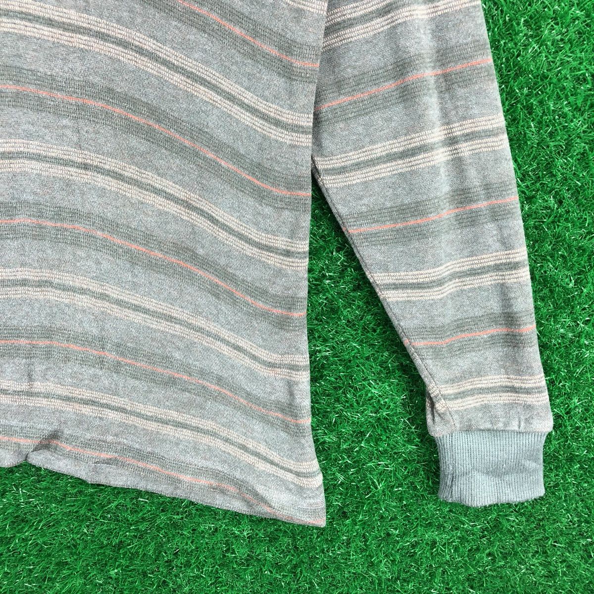 Designer × Japanese Brand × Vintage Vintage 90's Polo Knit Shirt Striped by Mr.Peal Size US L / EU 52-54 / 3 - 3 Thumbnail