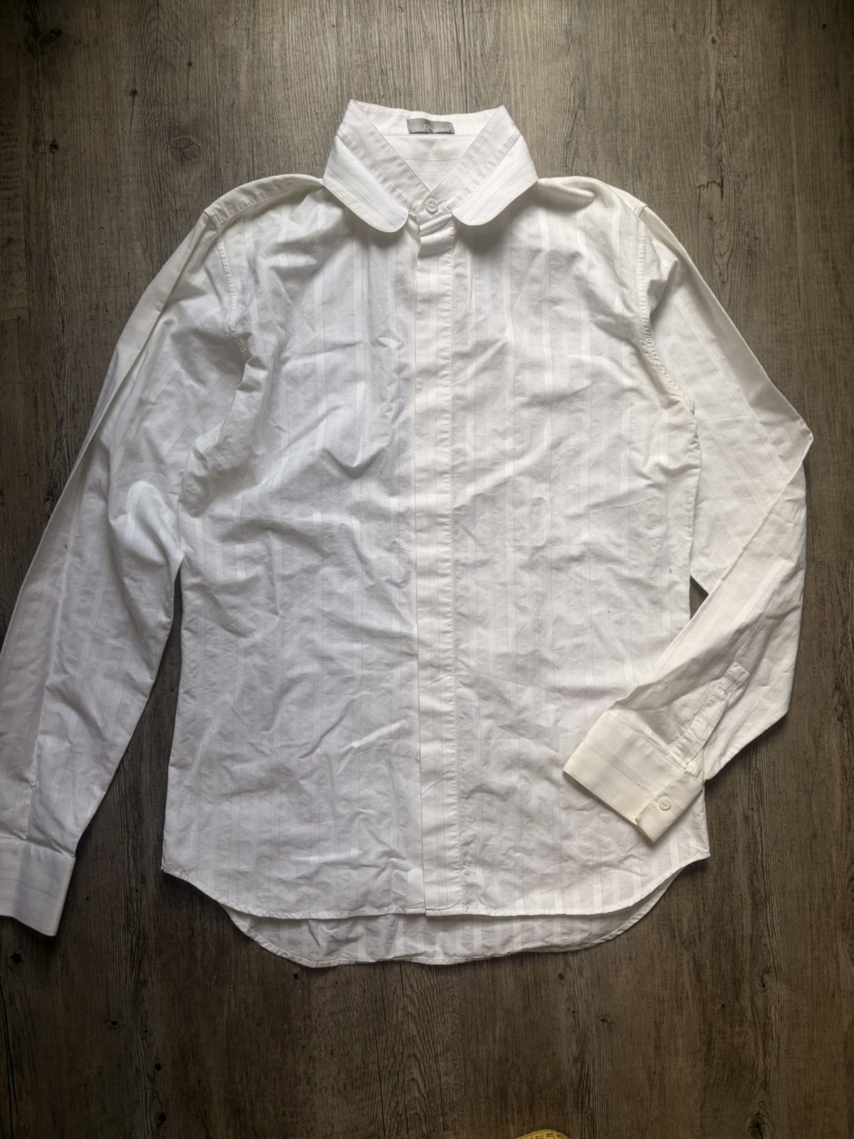 Dior SS09 KVH Dior Homme double collar striped shirt Size US L / EU 52-54 / 3 - 1 Thumbnail