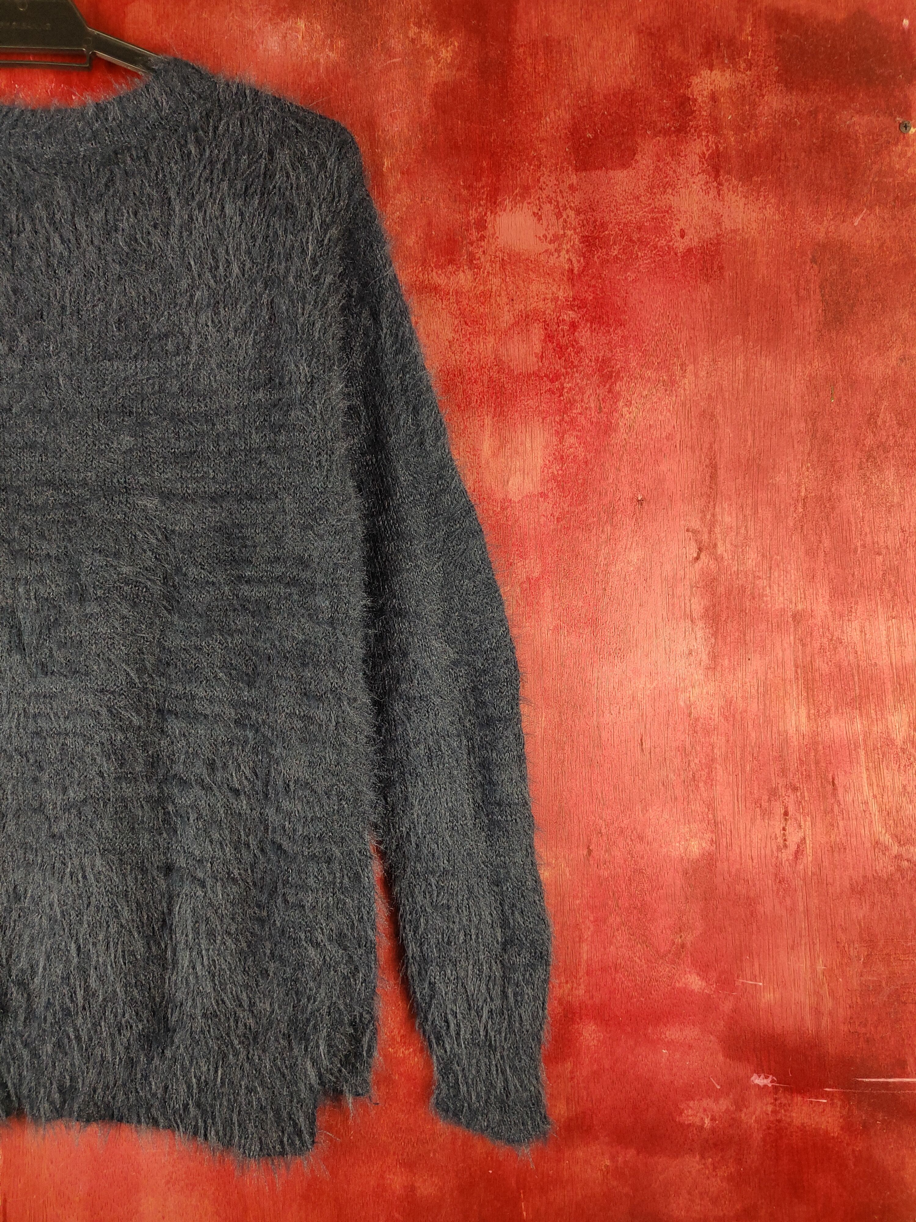 Japanese Brand × Vintage Vintage Khalita Navy Fur Mohair Knitwear like krisvanassche Size M / US 6-8 / IT 42-44 - 8 Thumbnail