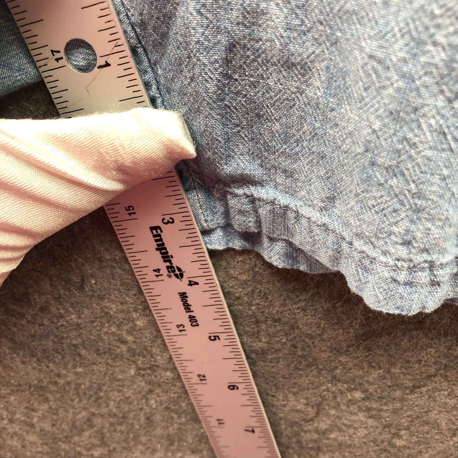 Madewell Madewell Pull On Chambray Shorts Womens XS Light Blue Cotton Mid Rise Casual Size 26" / US 2 / IT 38 - 5 Thumbnail