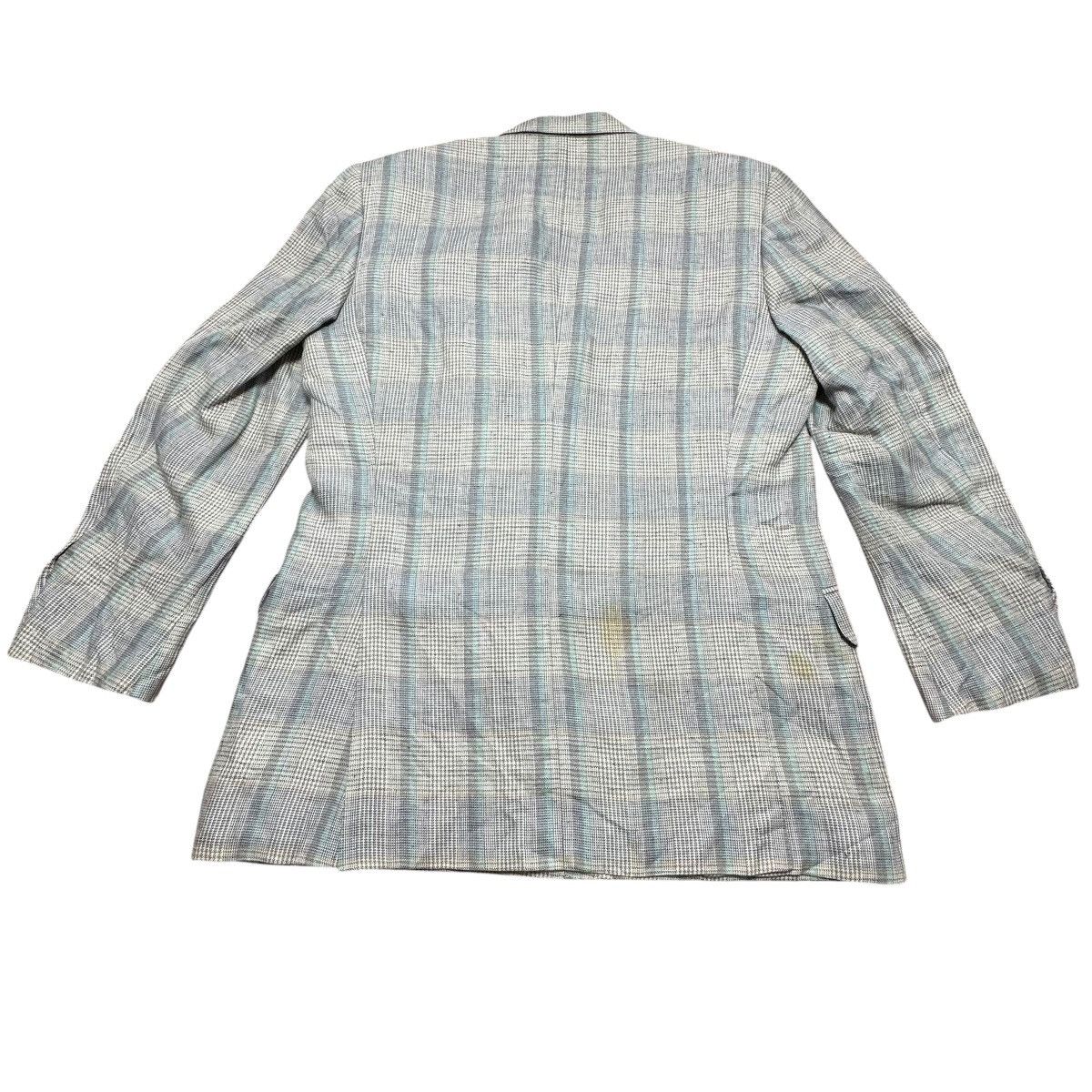 Balenciaga Vintage Givenchy Paris Double Breasted Plaid Blazer Designer Size 46R - 2 Thumbnail