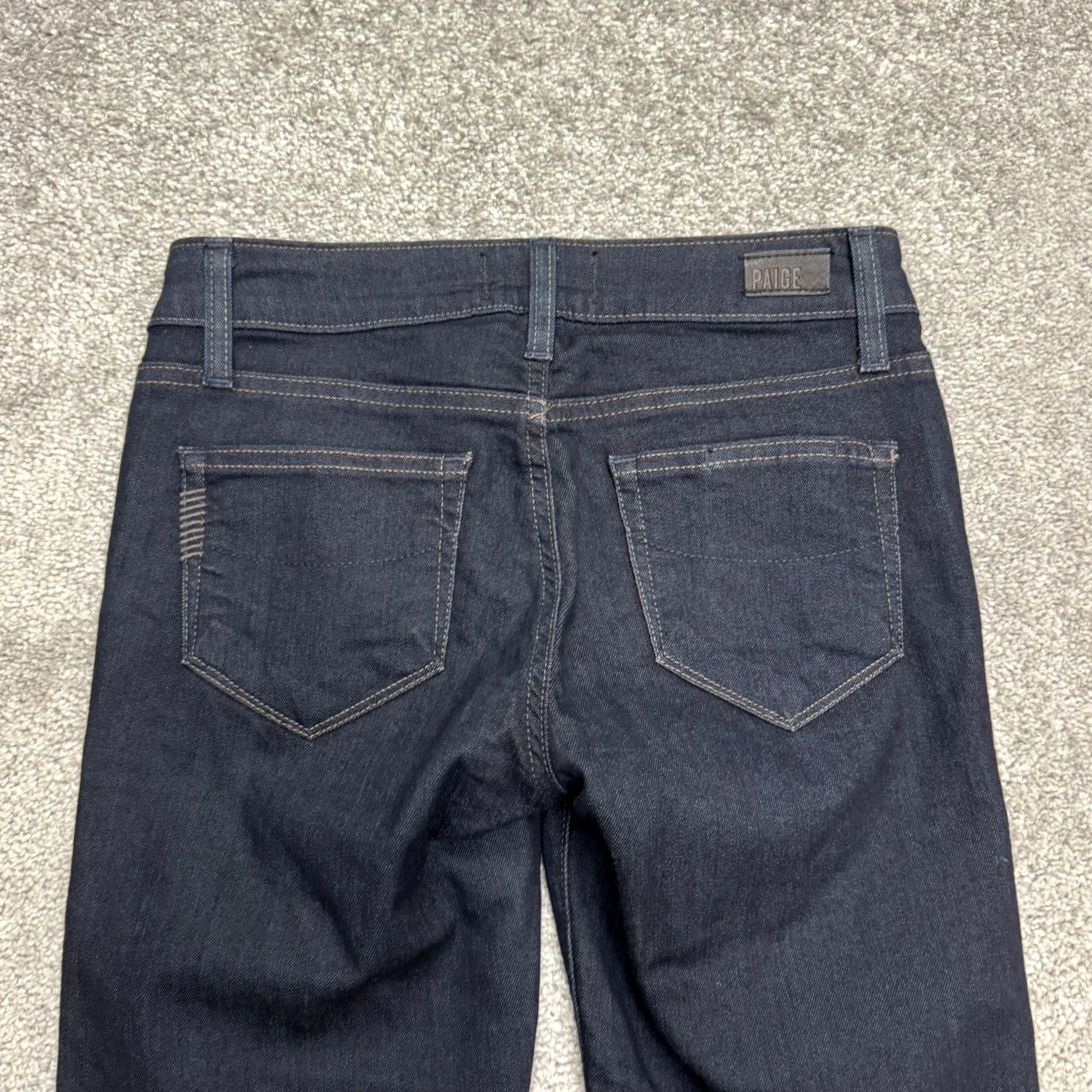 Paige Paige Skyline Jeans Womens 25 Dark Blue Denim Slim Skinny Mid Rise 5-Pocket City Outdoor Streetwear Mens Womens Girls? Size 42" / US 20 - 3 Thumbnail