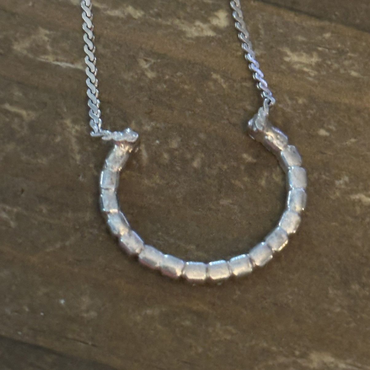 Other Silver tone rhinestone horseshoe necklace Size ONE SIZE - 4 Thumbnail