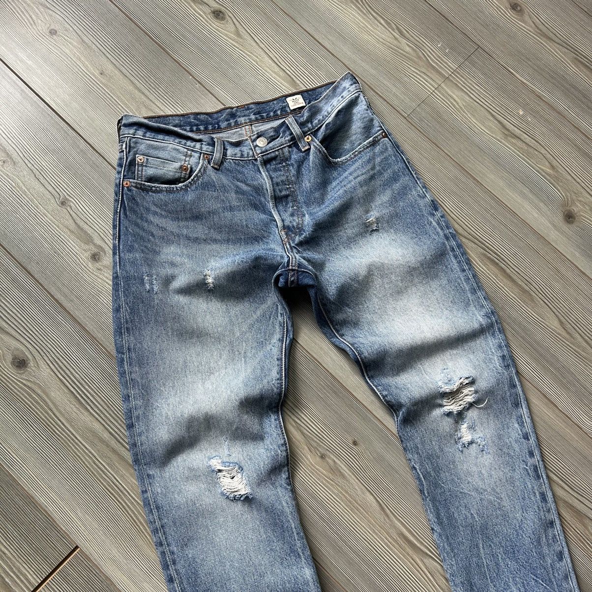 Levi's Levi’s 501 Selvedge Distressed Denim Jeans Size 27" / US 4 / IT 40 - 5 Thumbnail