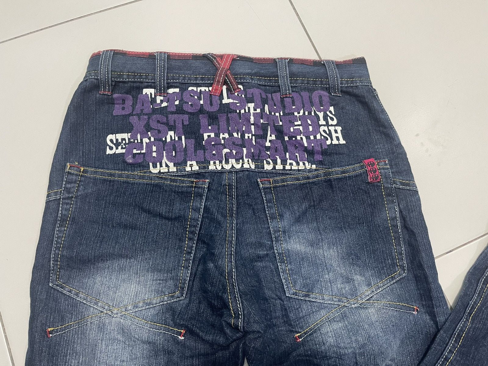 Designer Batsu Studio Skull Jeans Baggy Size US 28 / EU 44 - 16 Thumbnail