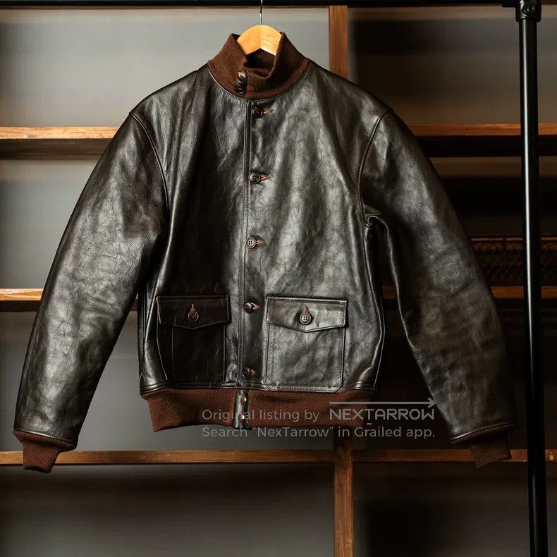 The Real McCoy's The Real McCoys Horseskin A1 Seal Brown Size US XL / EU 56 / 4 - 4 Thumbnail