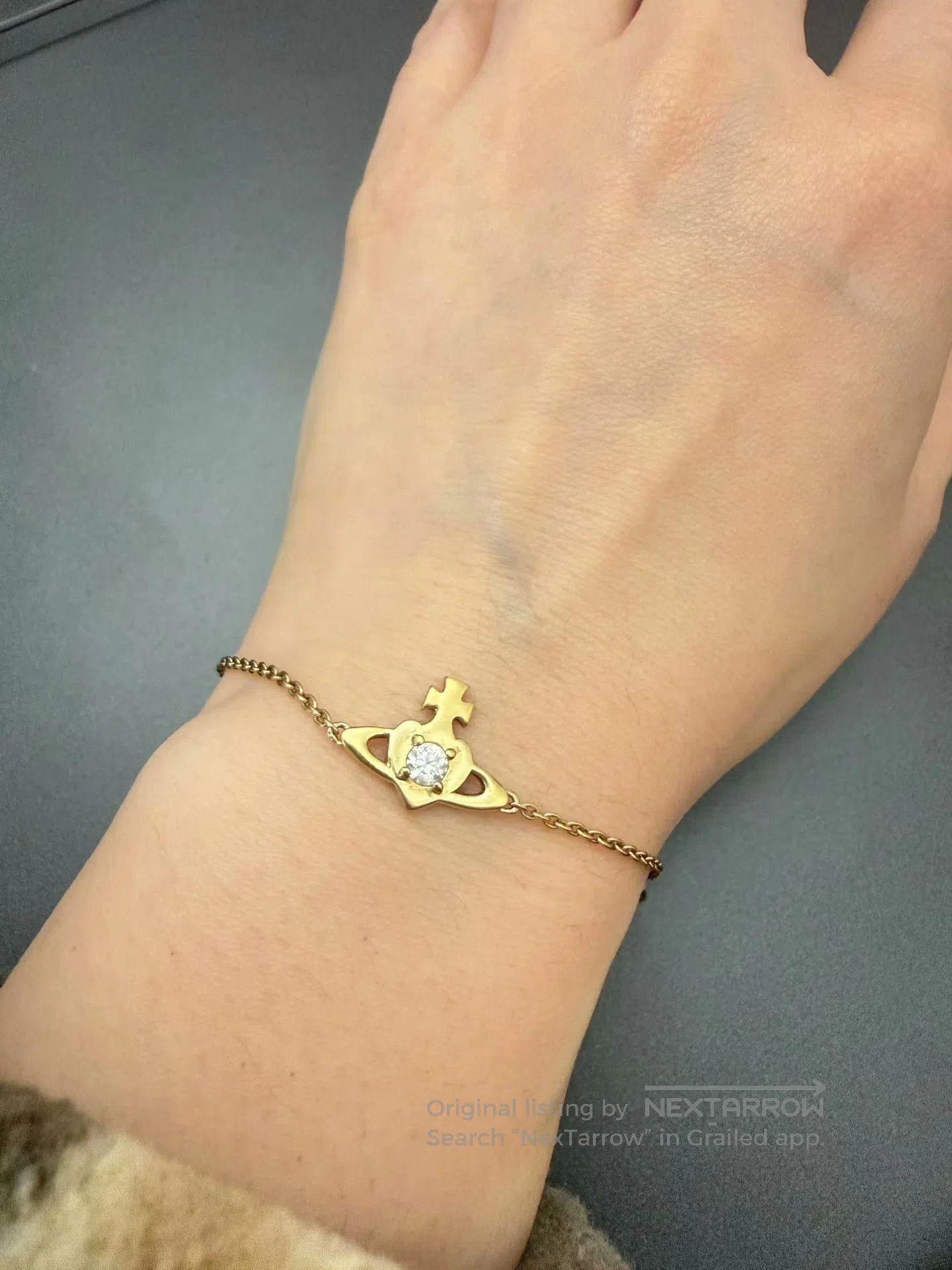 Vivienne Westwood Vivienne Westwood Saturn Heart Diamond Bracelet. Size ONE SIZE - 3 Thumbnail