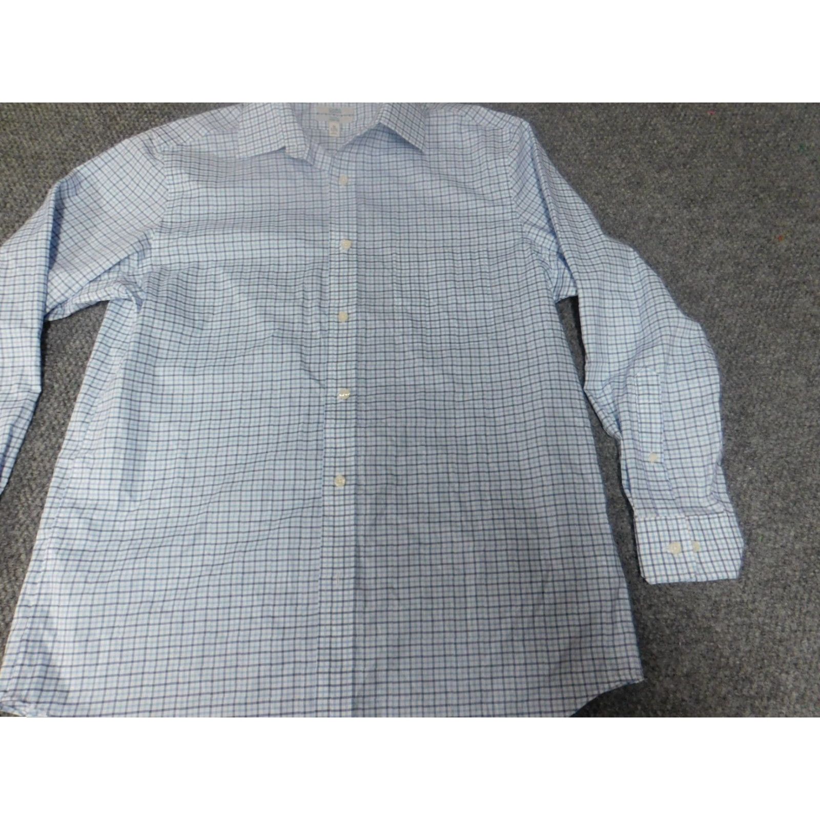 Croft & Barrow Croft & Barrow Shirt 16 Blue Plaid Button-Down Mens Regular Long Sleeve Cotton Button-Up Collared Vintage: No Size US L / EU 52-54 / 3 - 3 Thumbnail