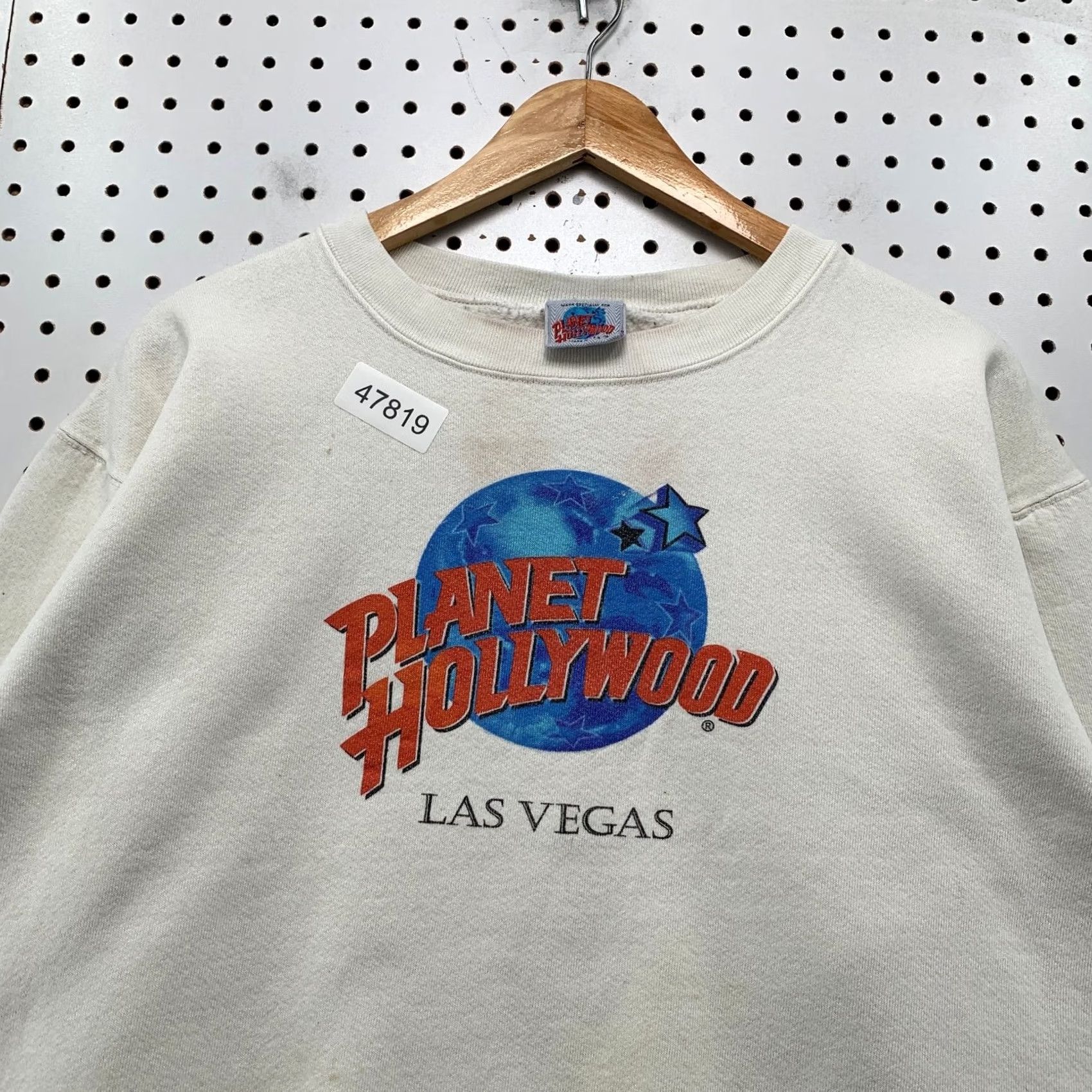 Planet Hollywood VINTAGE Planet Hollywood Sweatshirt Mens L White Las Vegas Crewneck USA Size US L / EU 52-54 / 3 - 6 Thumbnail