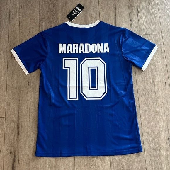 Le Coq Sportif Maradona Soccer Jersey Argentina 1986 Away Blue FWC Diego Sh Size US L / EU 52-54 / 3 - 4 Thumbnail