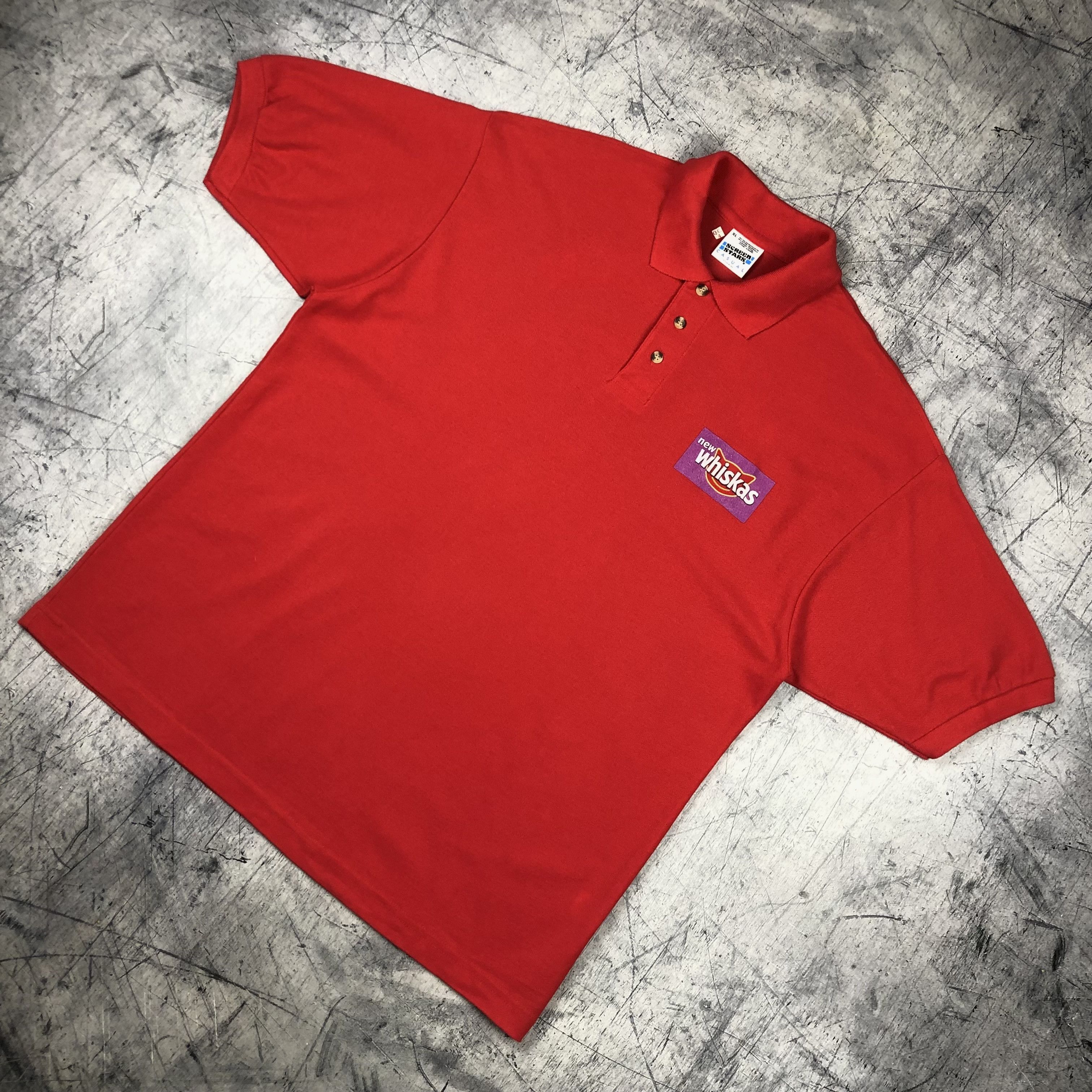 Vintage 90s New Whiskas Catisfaction Cats Screen Stars Polo Tee Size US XL / EU 56 / 4 - 3 Thumbnail