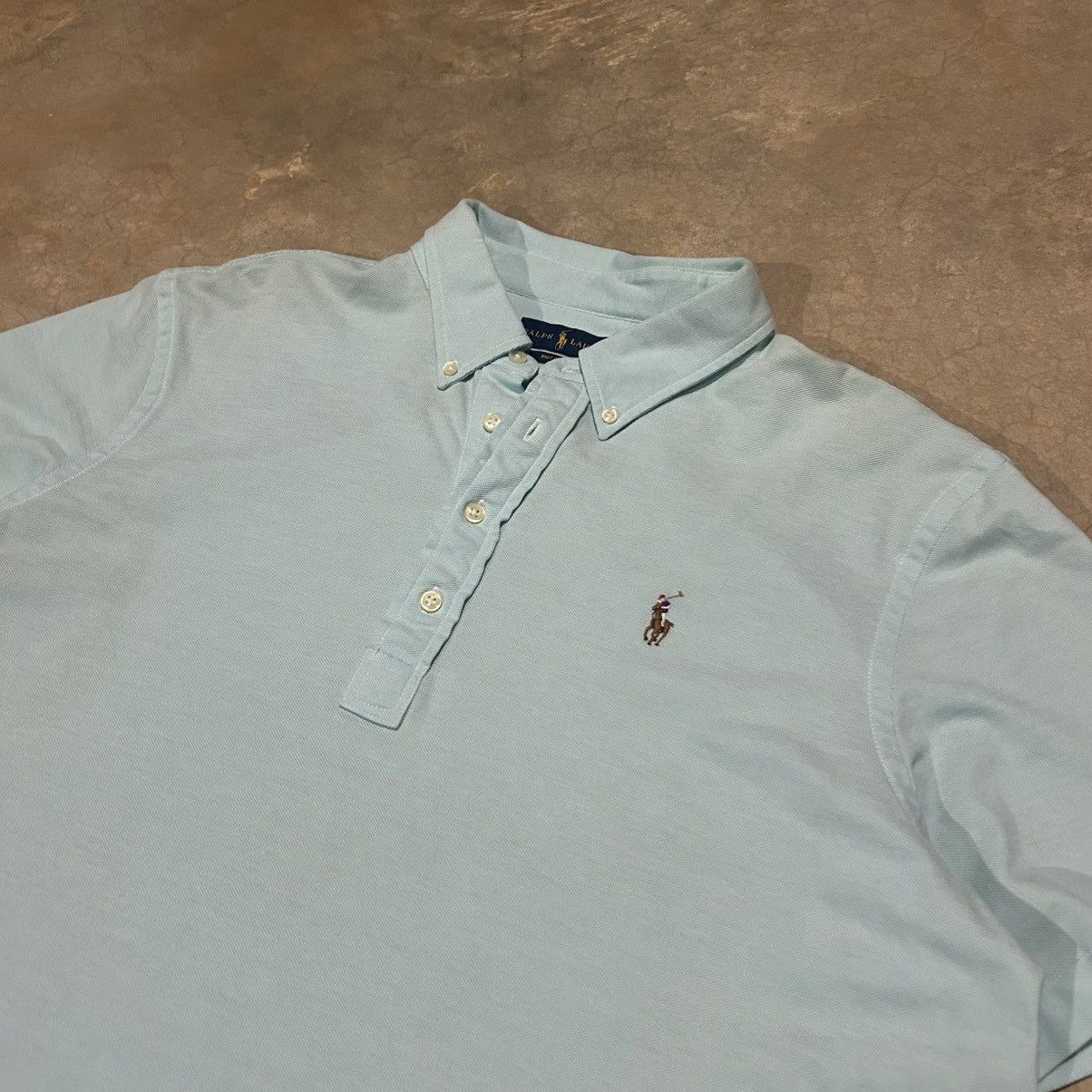 Polo Ralph Lauren × Vintage Polo Ralph Lauren Pony Knit Oxford Collared Polo Shirt Size US XL / EU 56 / 4 - 3 Thumbnail